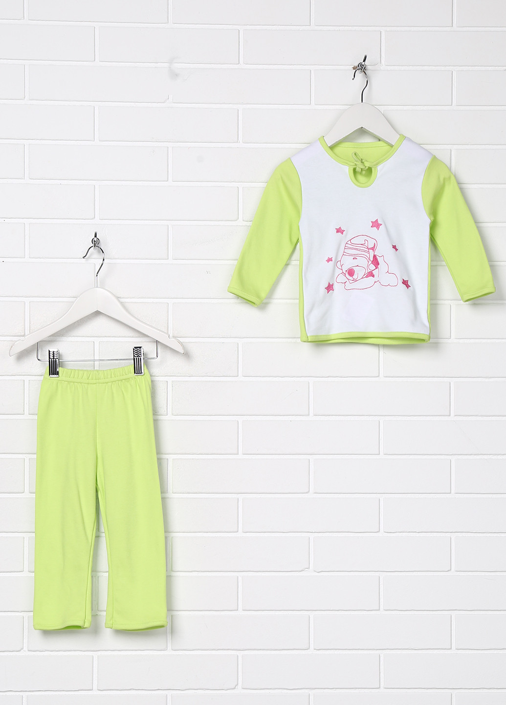 Салатовая всесезон пижама (лонгслив, брюки) Baby Art