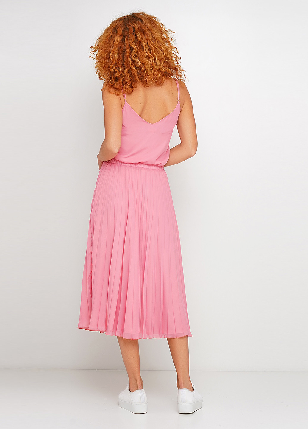 Розовая кэжуал однотонная юбка Gingier плиссе