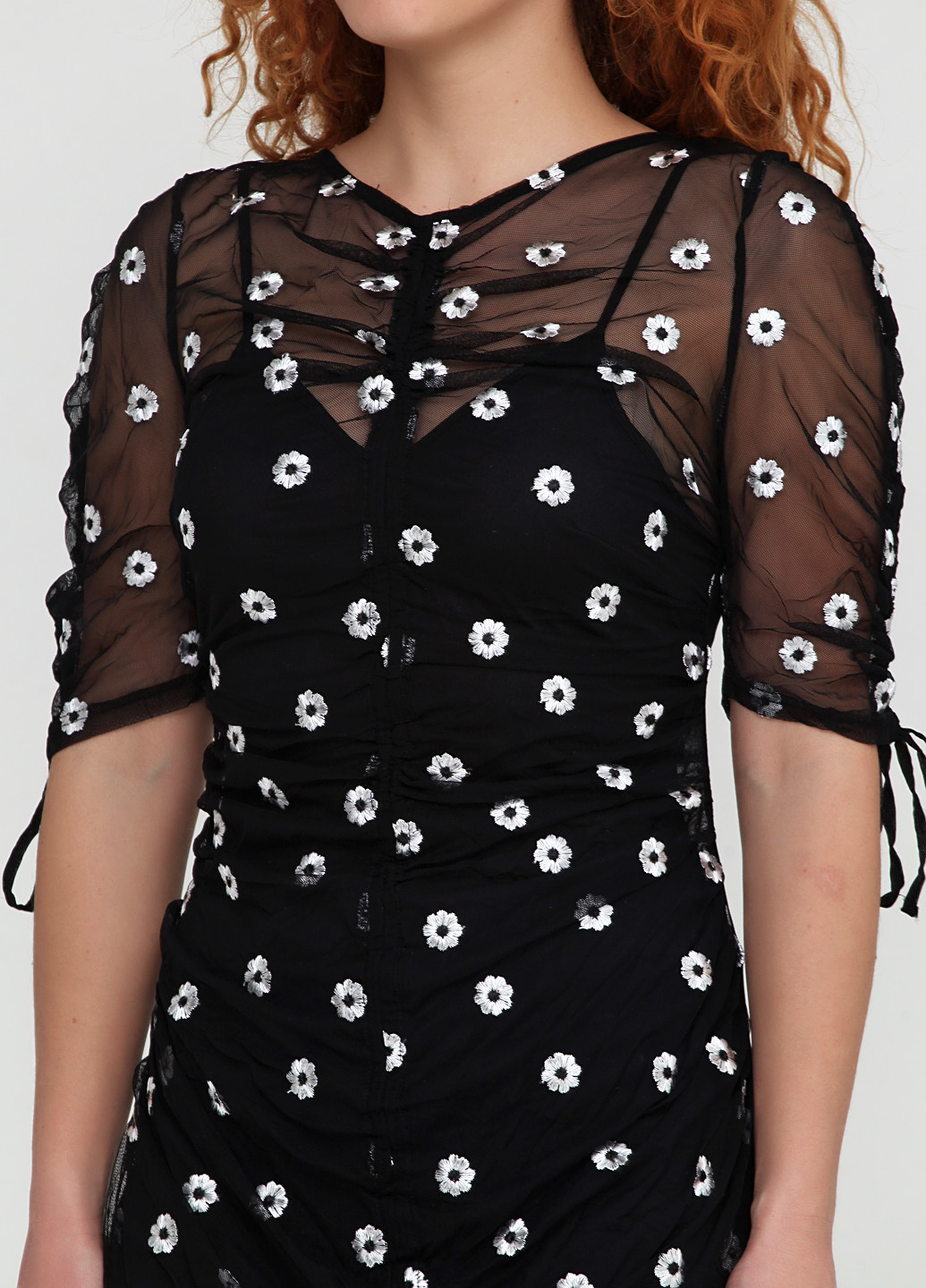 Черное кэжуал платье Choya с цветочным принтом