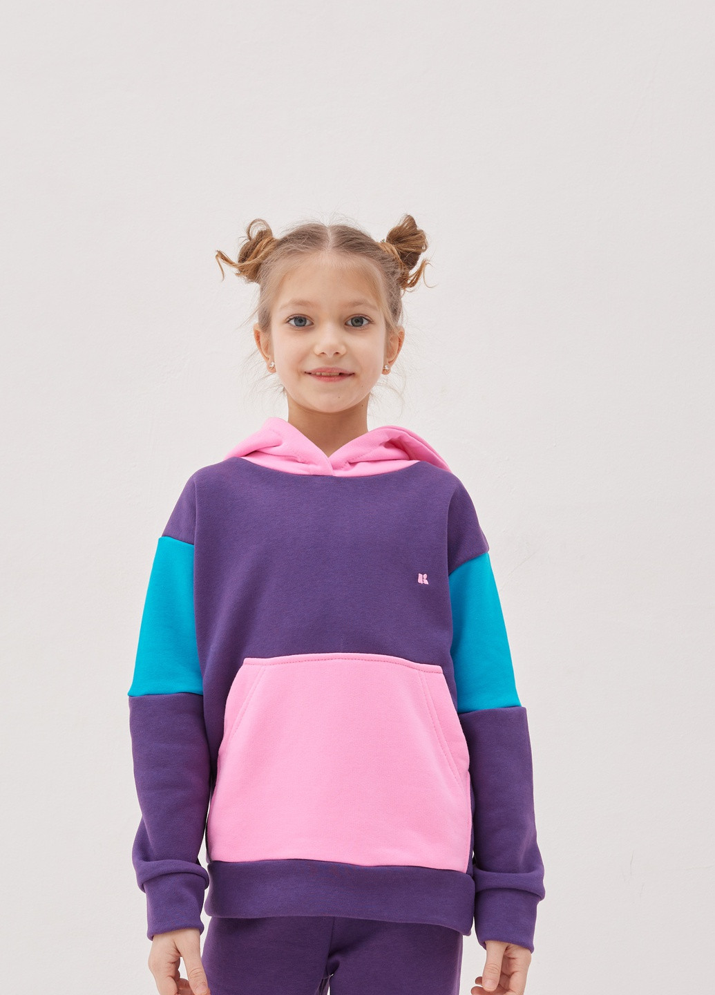 Фіолетовий демісезонний дитячий спортивний повсякденний костюм beauty Kindamor весна-осень 2022