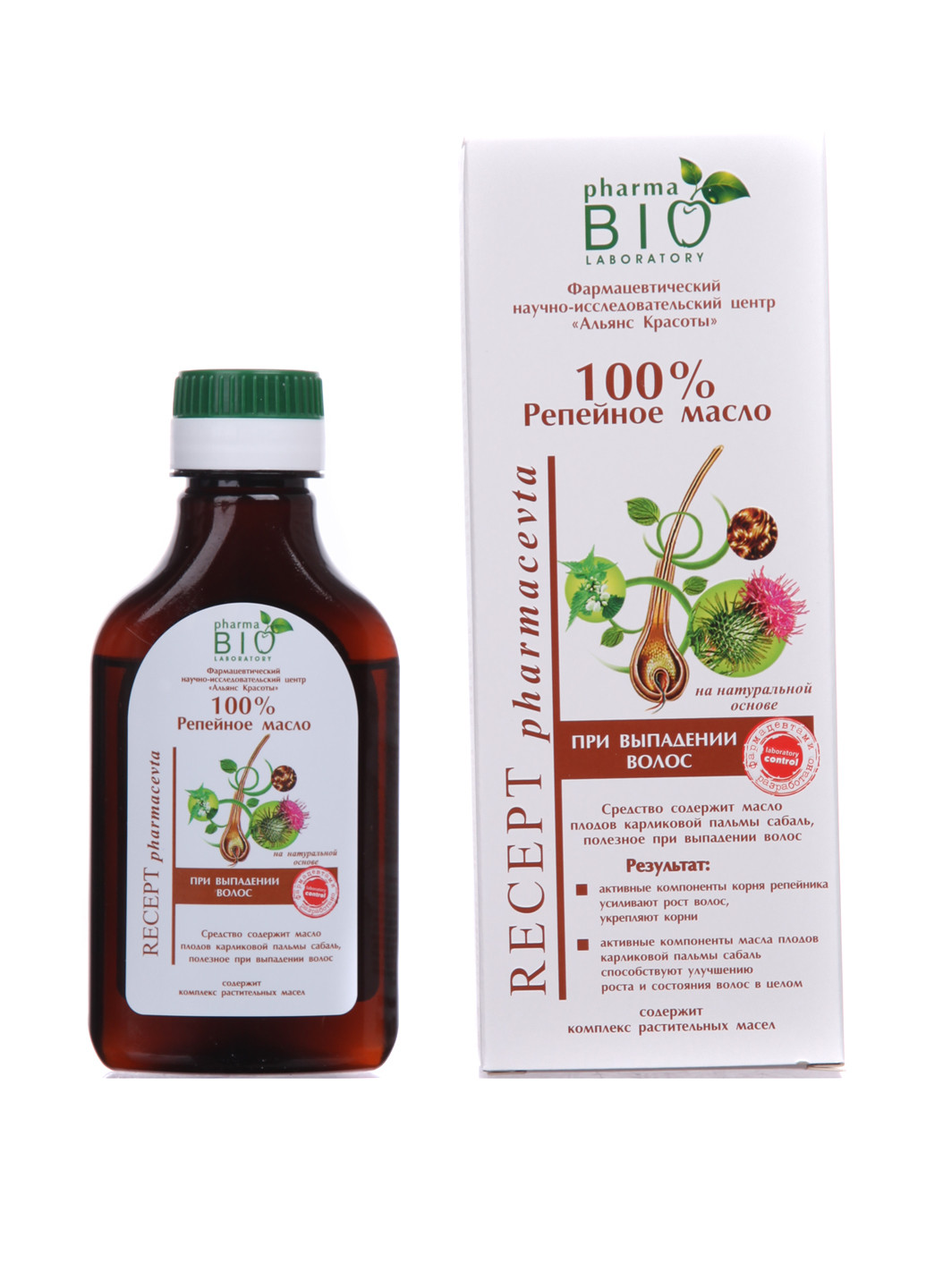 Репейное масло, 100 мл Pharma Bio Laboratory (16731172)