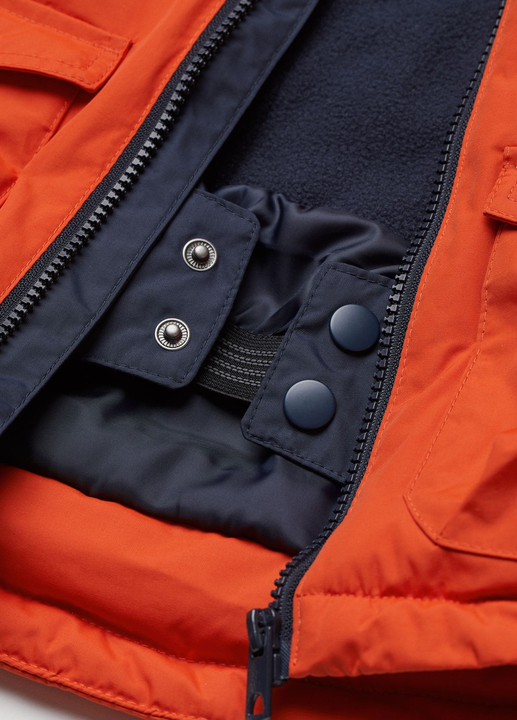 Оранжевая зимняя водоотталкивающая лыжная куртка H&M