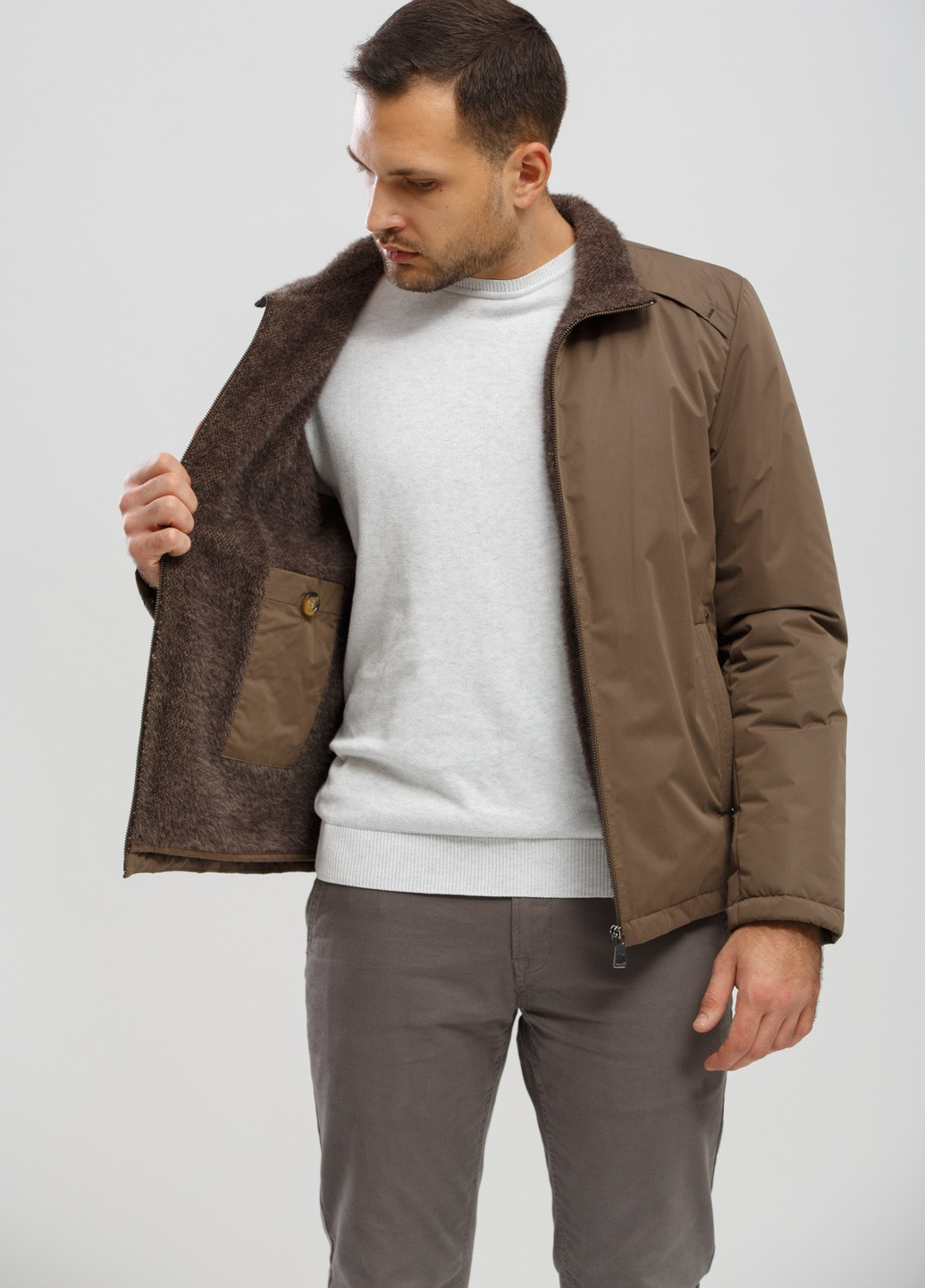 Светло-коричневая демисезонная куртка светло коричневый Cvk brand
