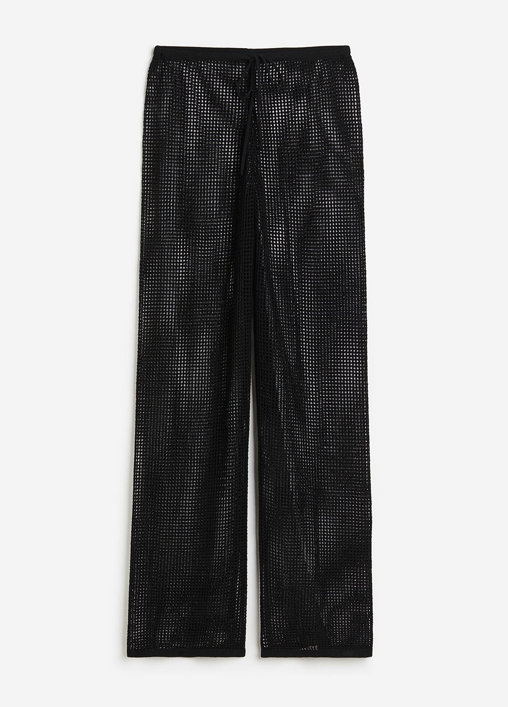 Черные пляжный летние прямые брюки H&M