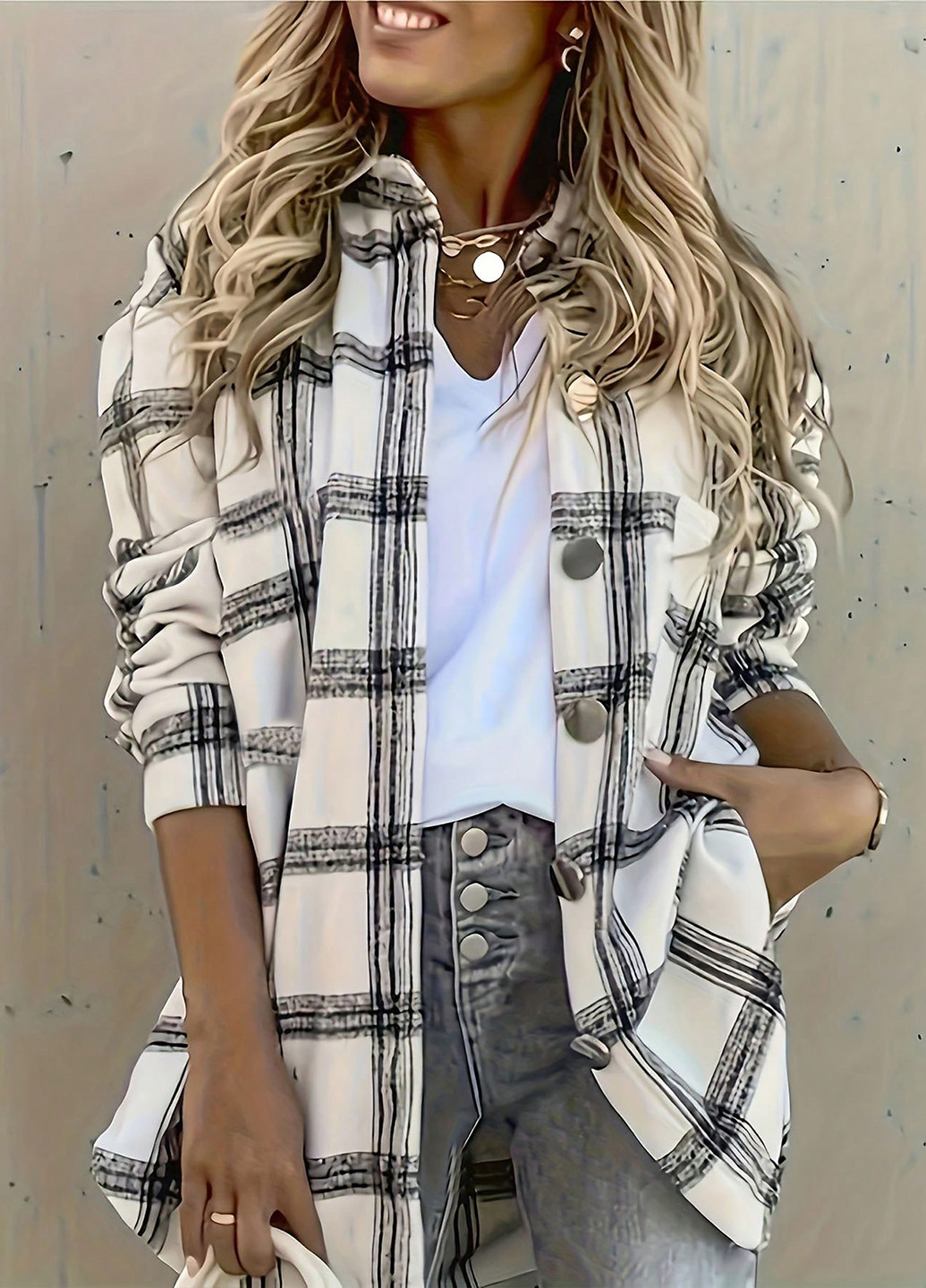 Куртка-сорочка SHEIN (332811164)