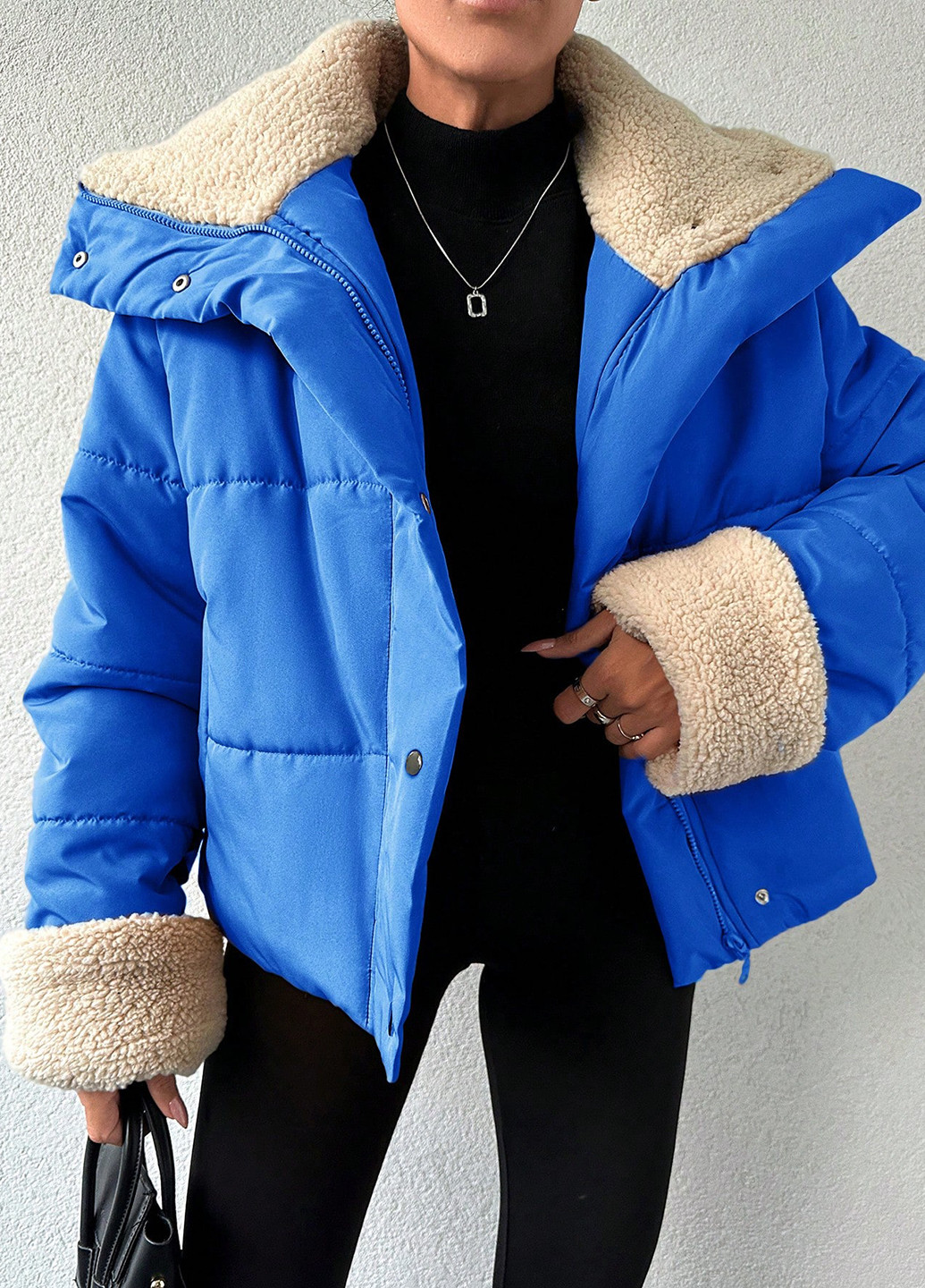 Синяя демисезонная куртка SHEIN