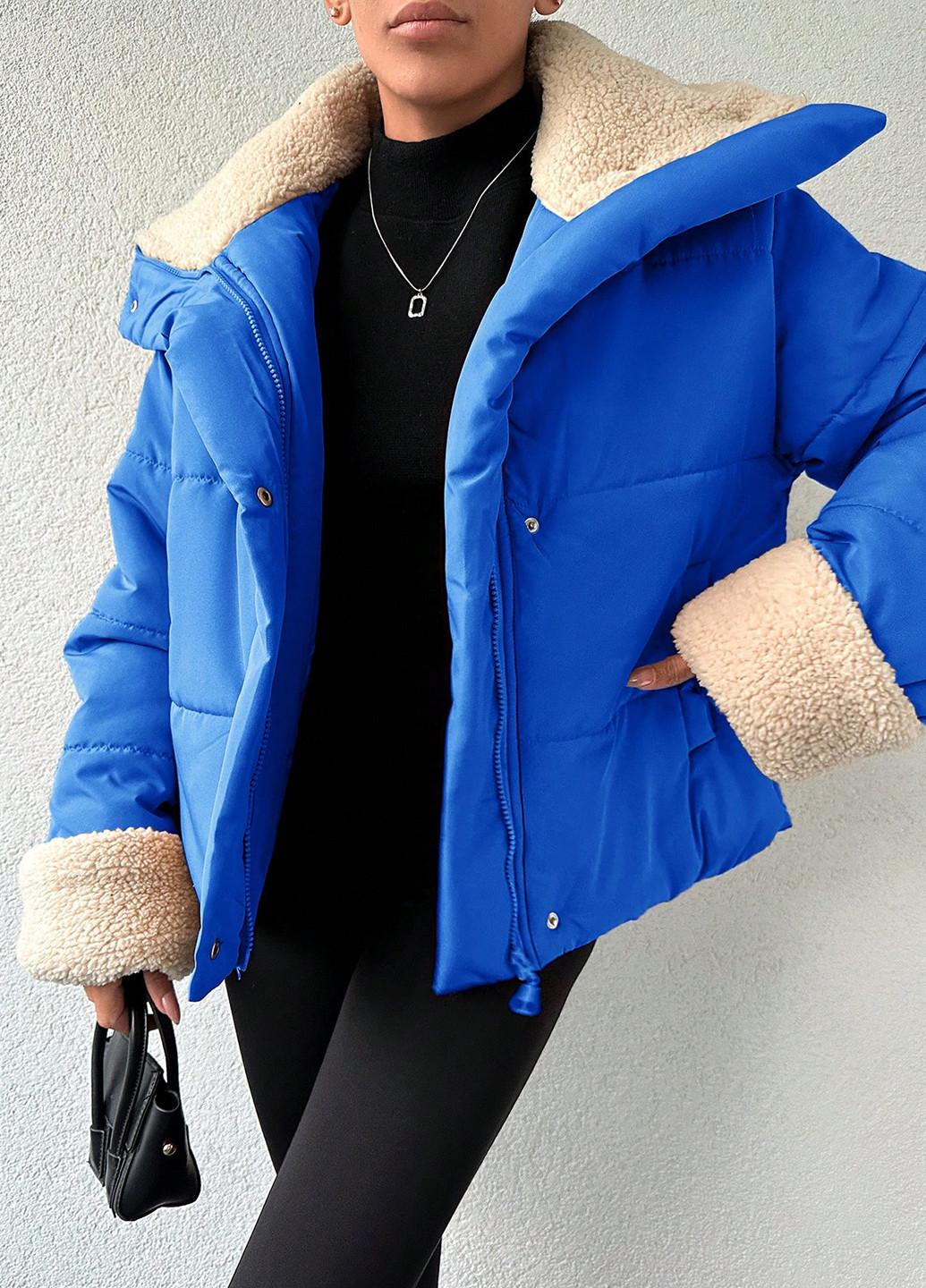 Синяя демисезонная куртка SHEIN