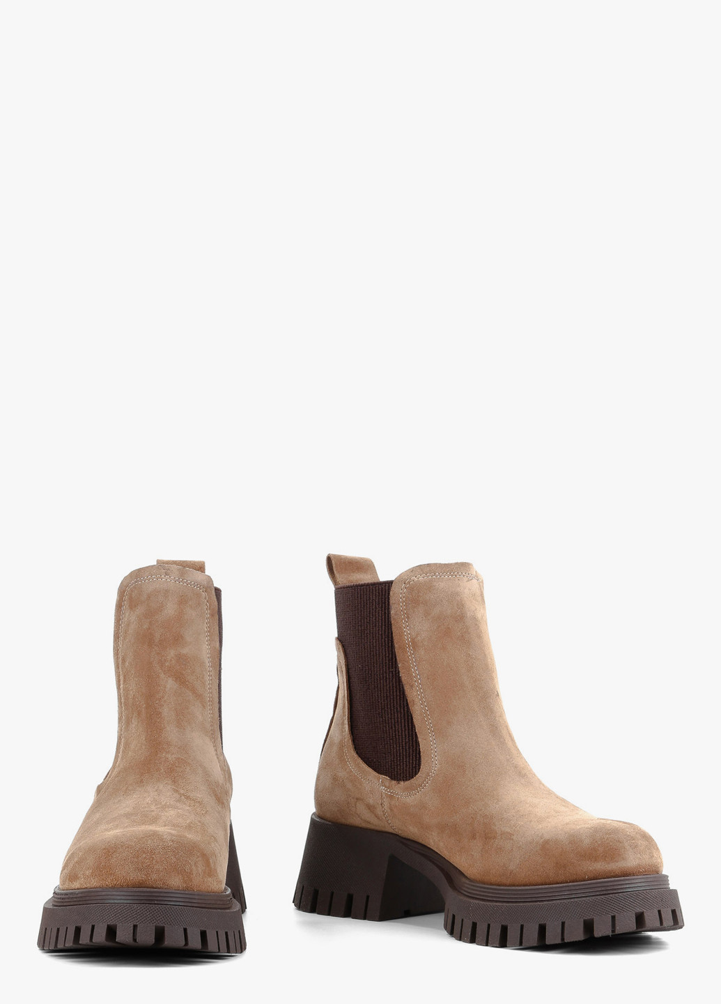 Осенние ботинки челси Le'BERDES на тракторной подошве из натуральной замши