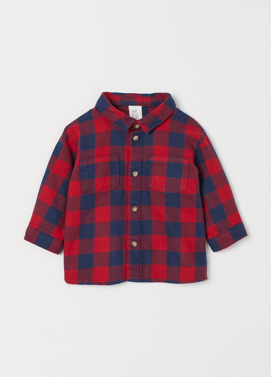 Красная кэжуал рубашка в клетку H&M