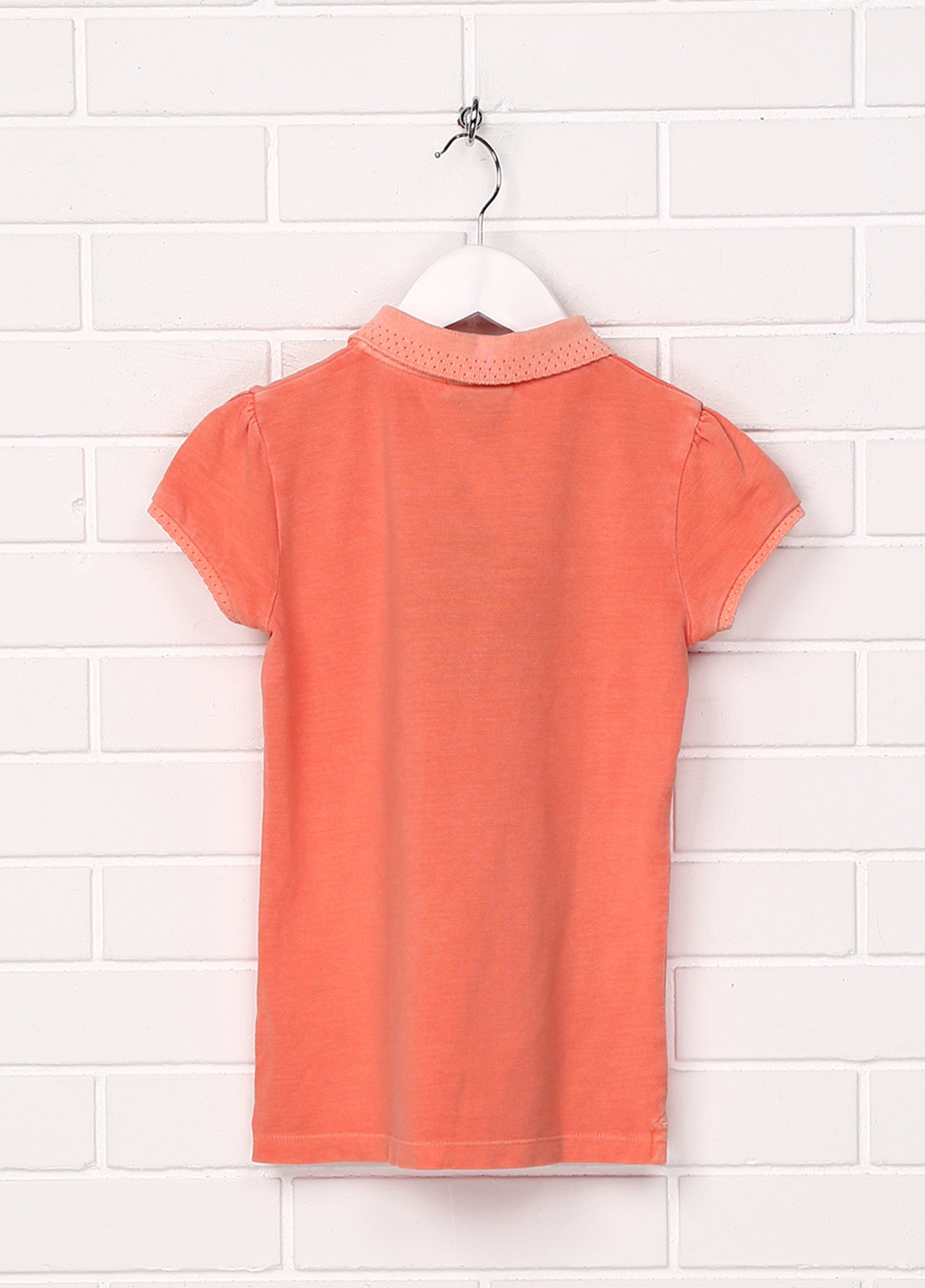 Оранжевая женская футболка-поло Gant однотонная