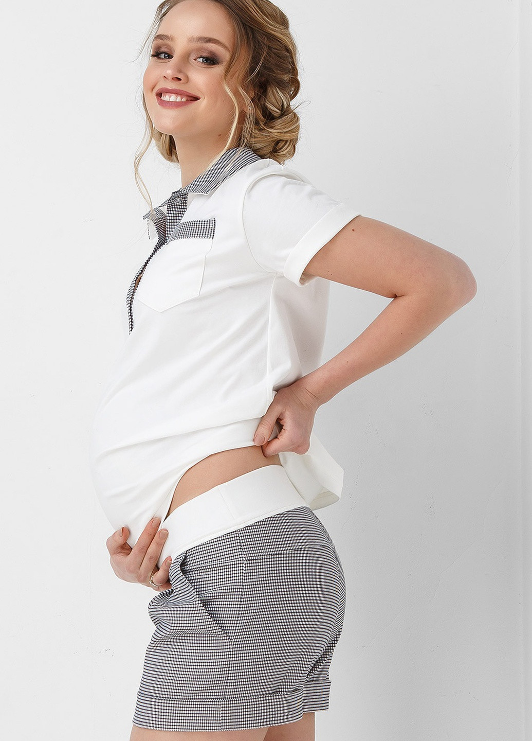 Молочная всесезон футболка для беременных Dianora