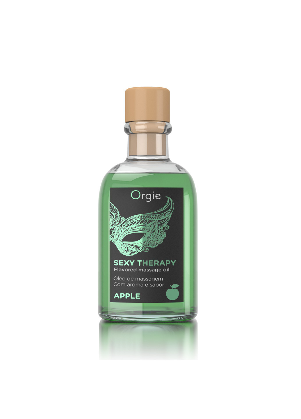 Набір: їстівне масажне масло + перо ЯБЛУКО Orgie (251851930)