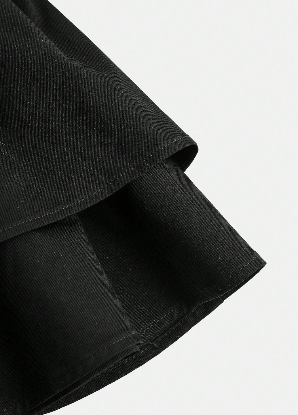 Черная кэжуал однотонная юбка SHEIN