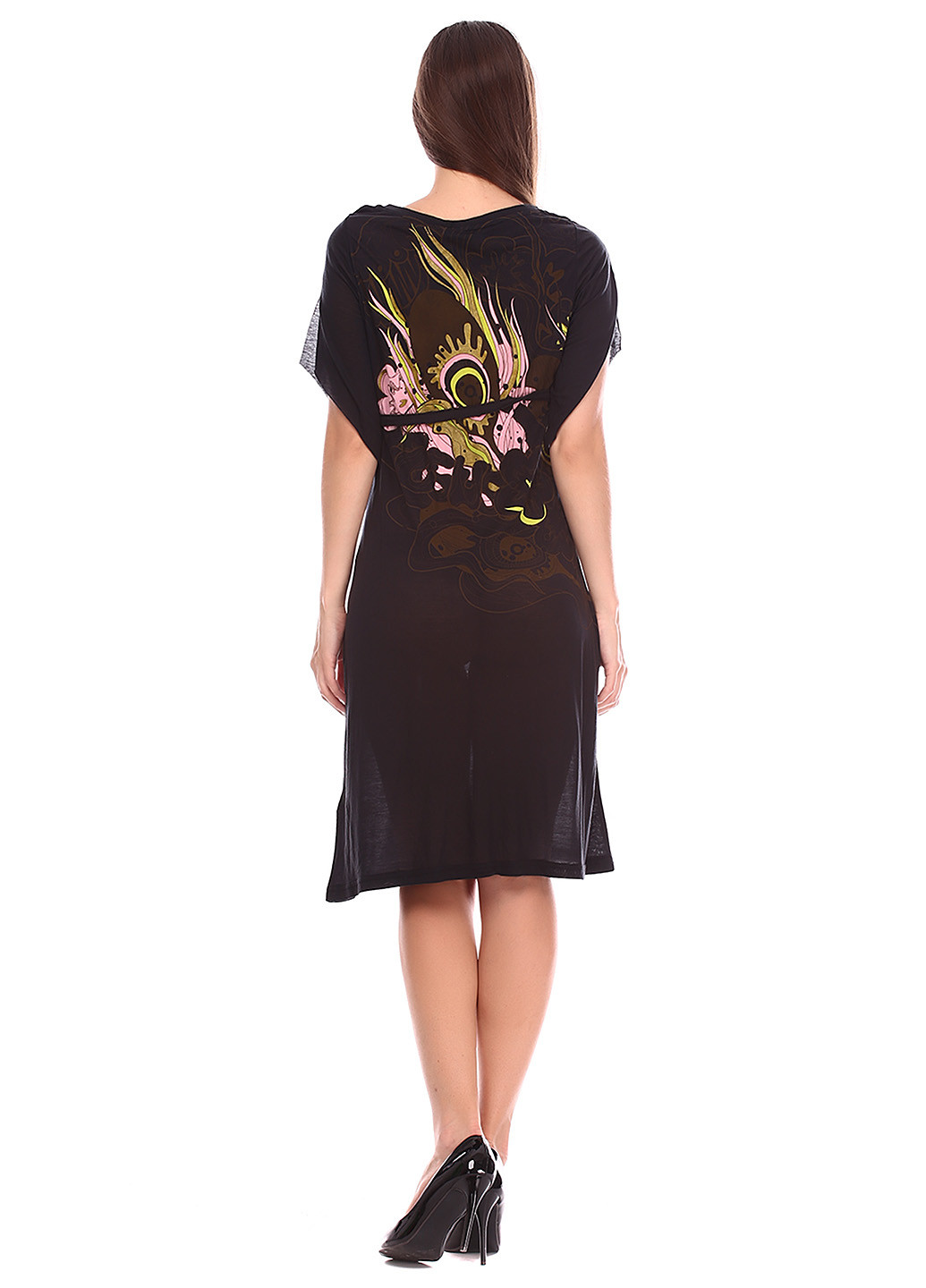 Черное кэжуал платье Gsus Sindustries с абстрактным узором