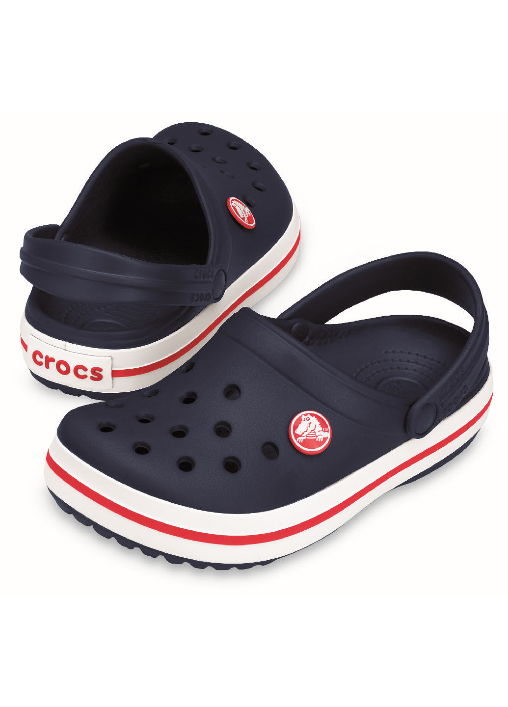 Темно-синие детские сабо Crocs