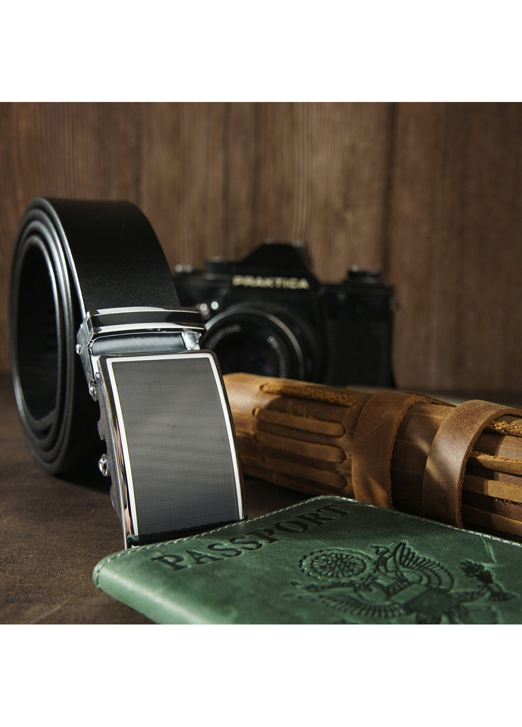 Мужской кожаный ремень 115х3,4 см Vintage (252412756)