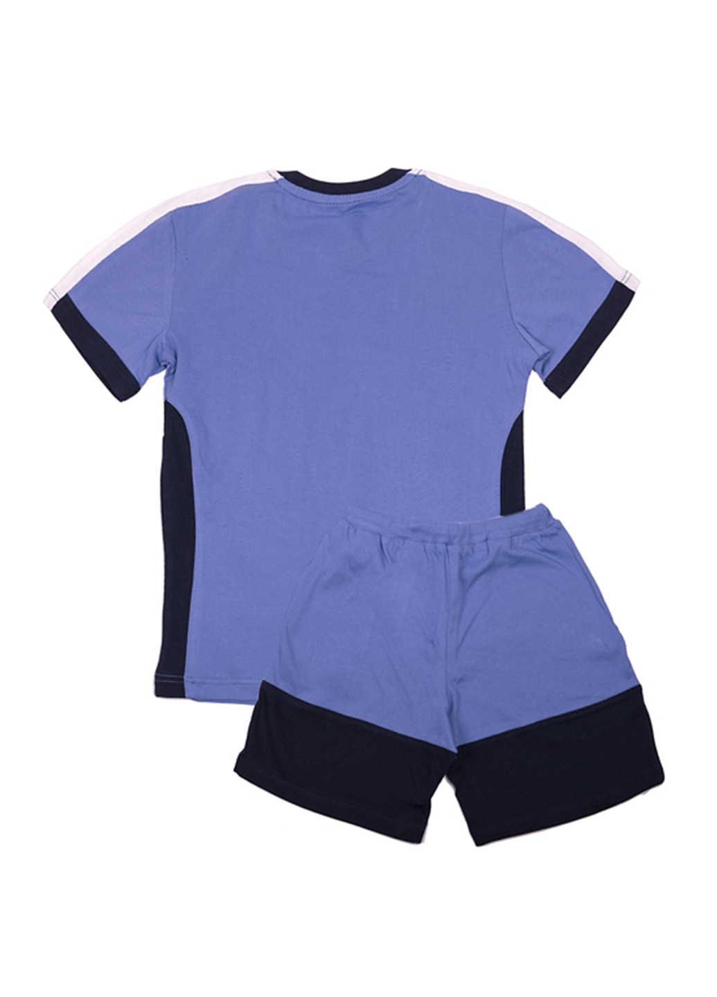 Блакитний літній комплект (футболка, шорти) Роза