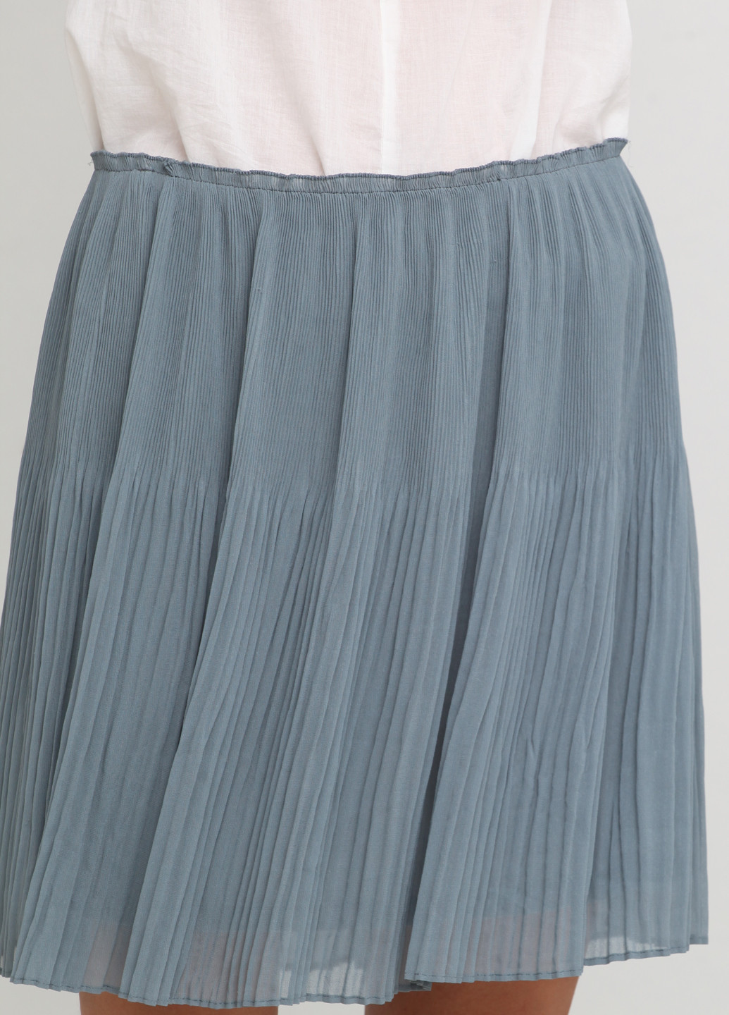 Грифельно-серая кэжуал однотонная юбка H&M плиссе