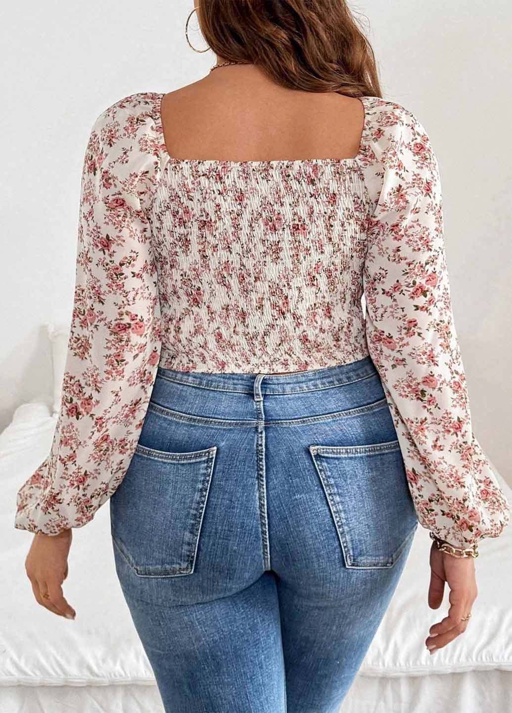 Комбинированная блуза SHEIN