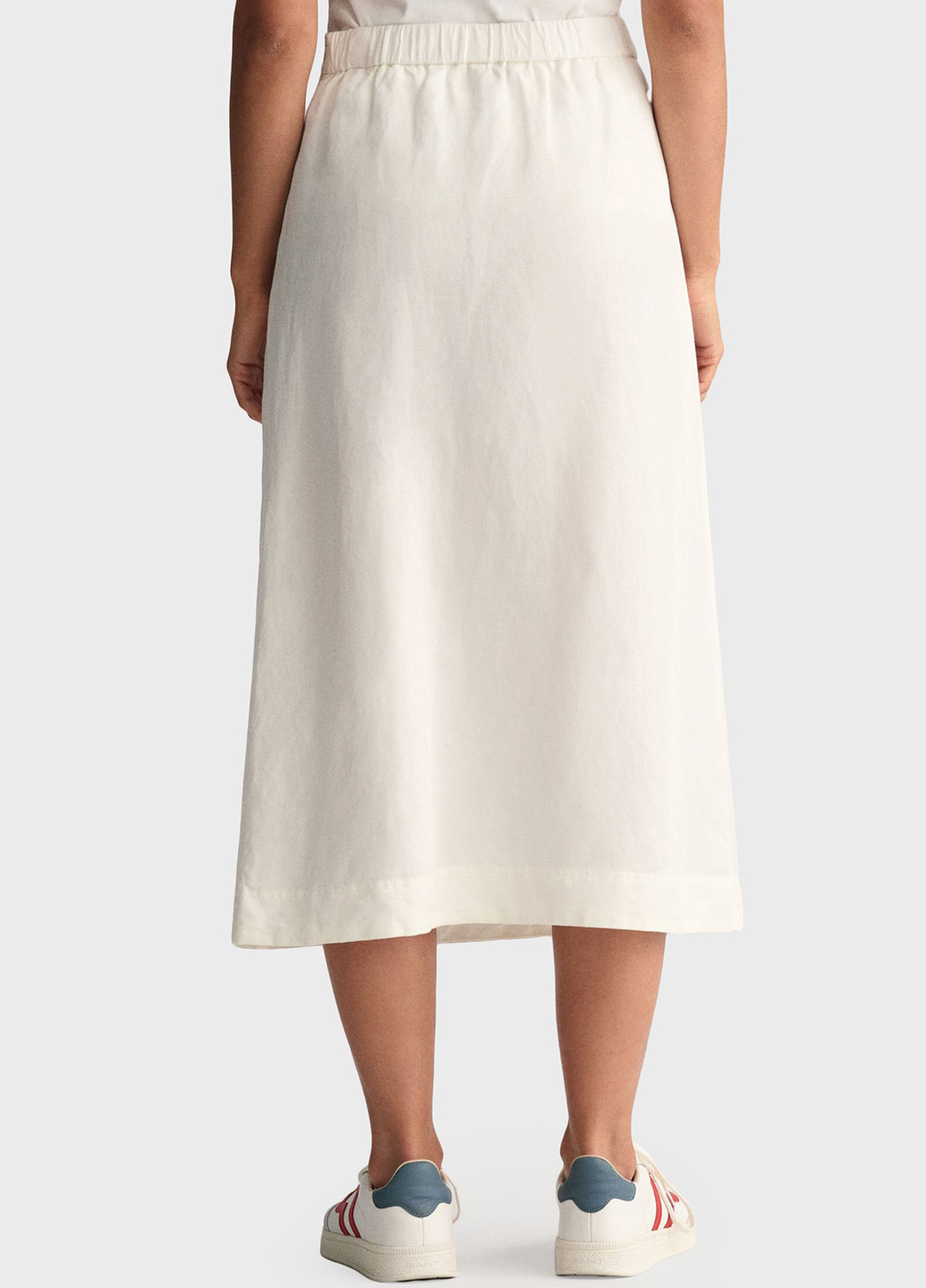 Белая кэжуал однотонная юбка Gant а-силуэта (трапеция)