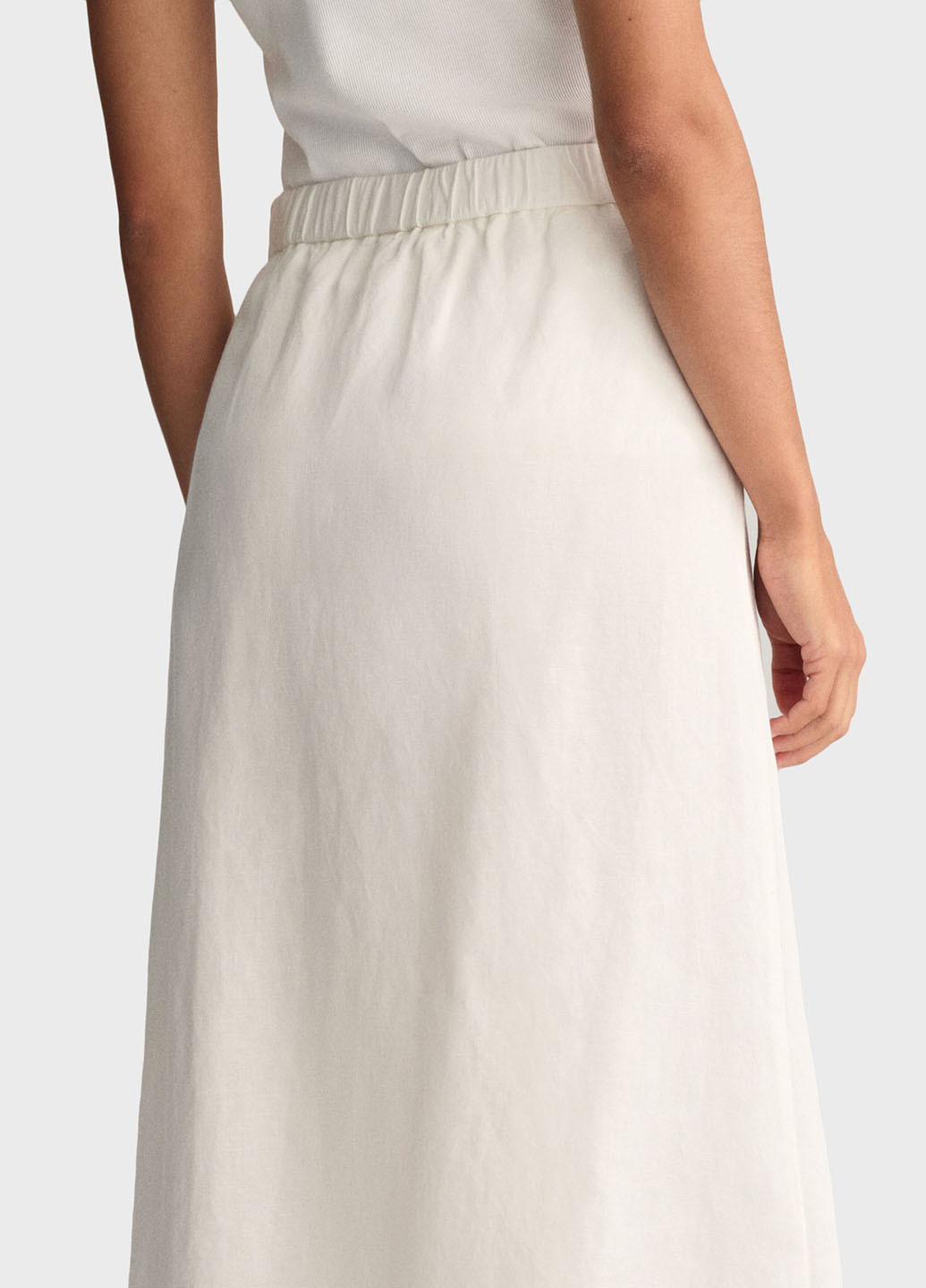 Белая кэжуал однотонная юбка Gant а-силуэта (трапеция)