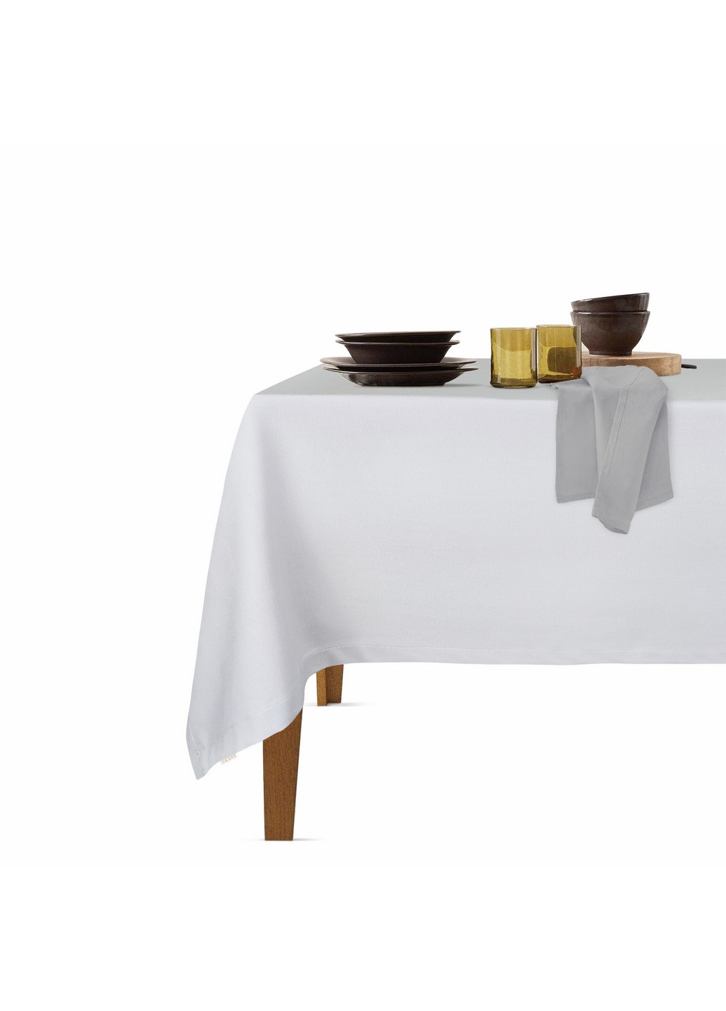 Столовый набор для сервировки стола скатерть Grey 140х180 и салфетки тканевые Grey 35х35 - 4 шт (4822052073872) Cosas (252506546)