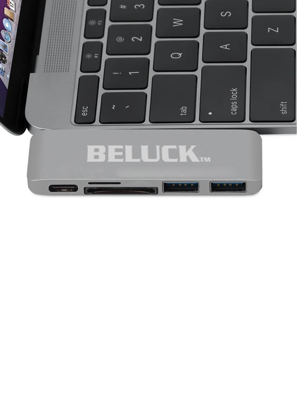 USB hub картридер 5 в 1 Type-C / USB 3.0 / SD / MicroSD BELUCK UFT (247083986)