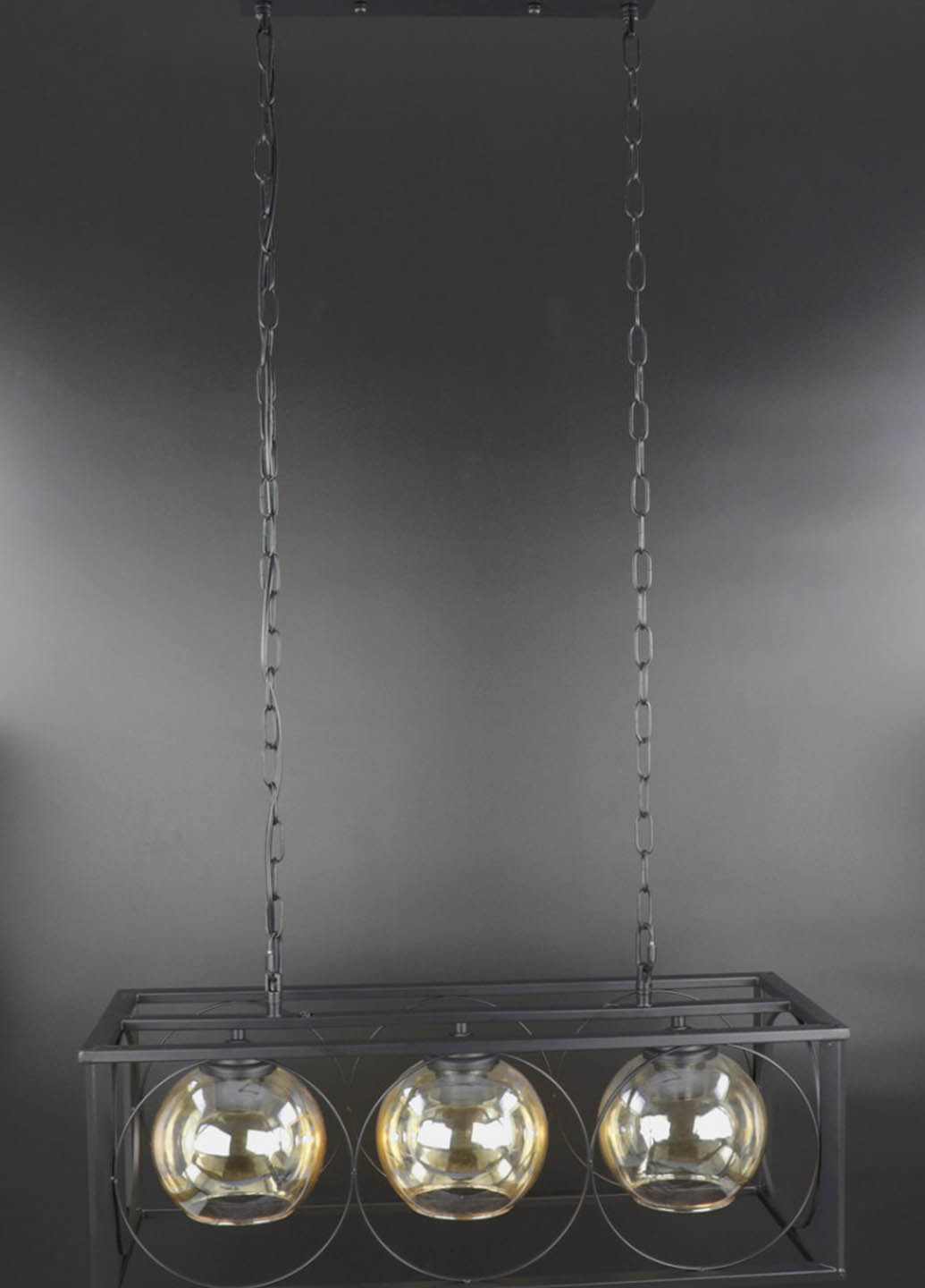 Люстра стельова підвісна в стилі LOFT (лофт) 9630/3 Чорний 35х24х62 см. Handmade (234537551)