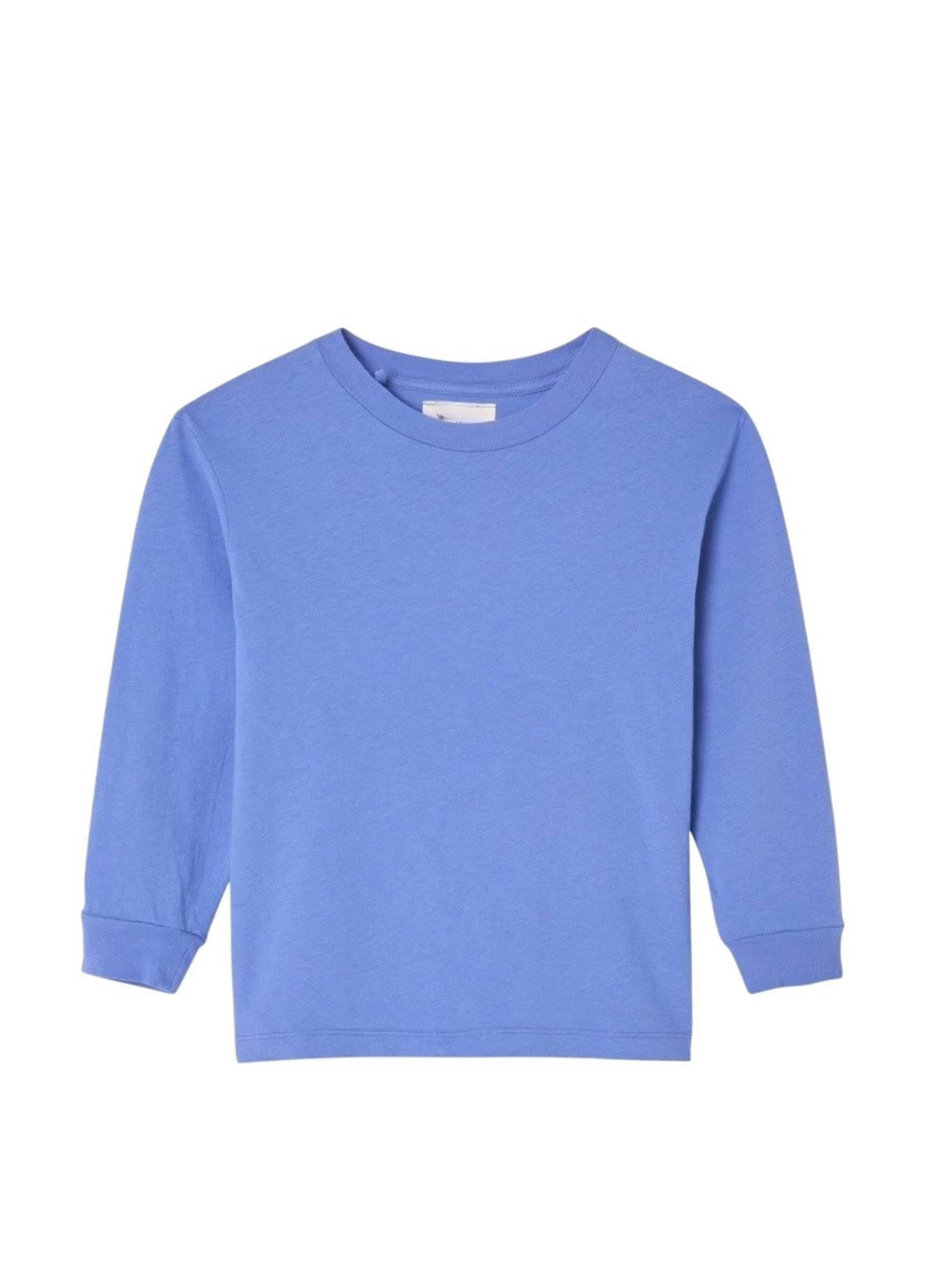 Светло-синий демисезонный кэжуал лонгслив American Fashion однотонный