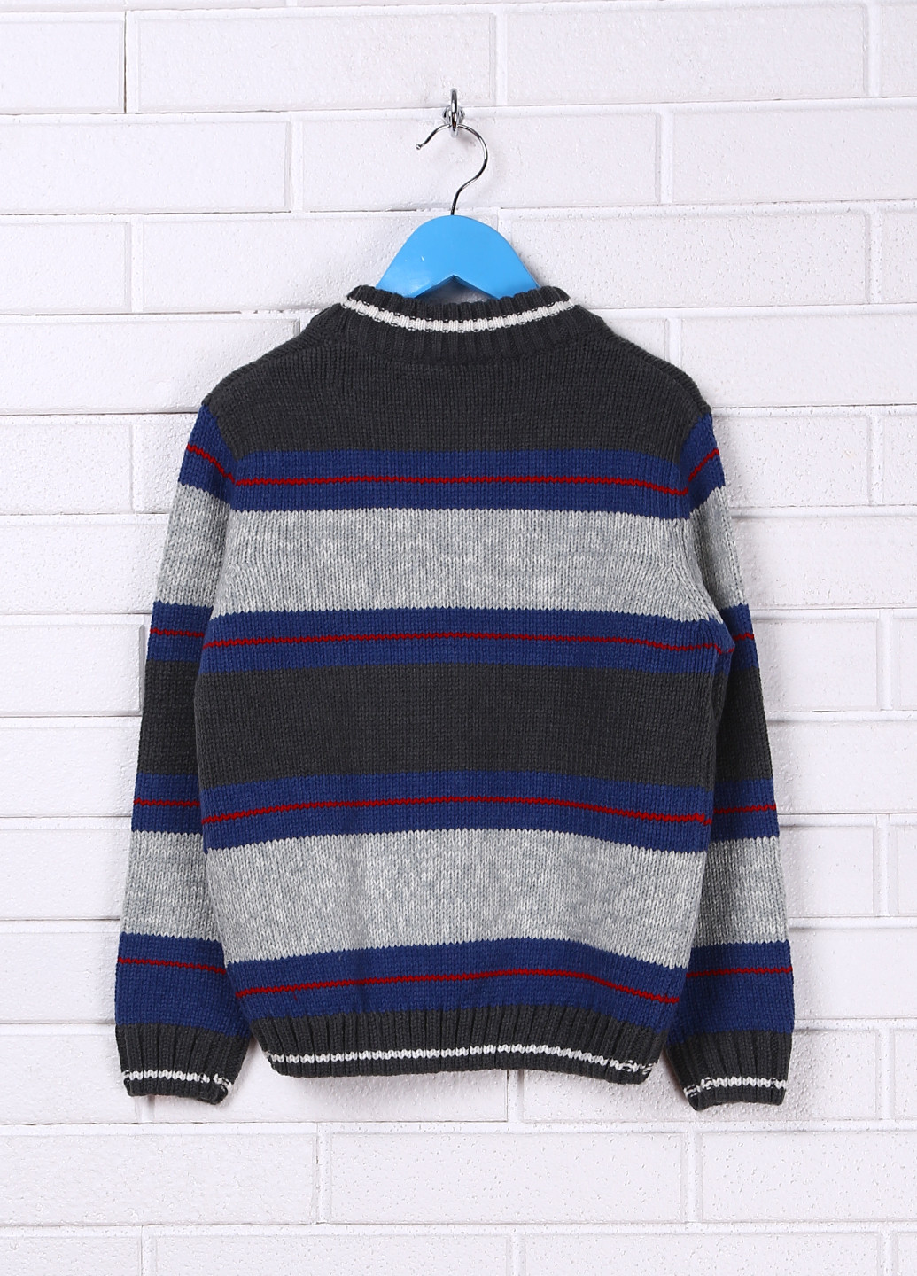 Комбинированный зимний свитер пуловер Sun City