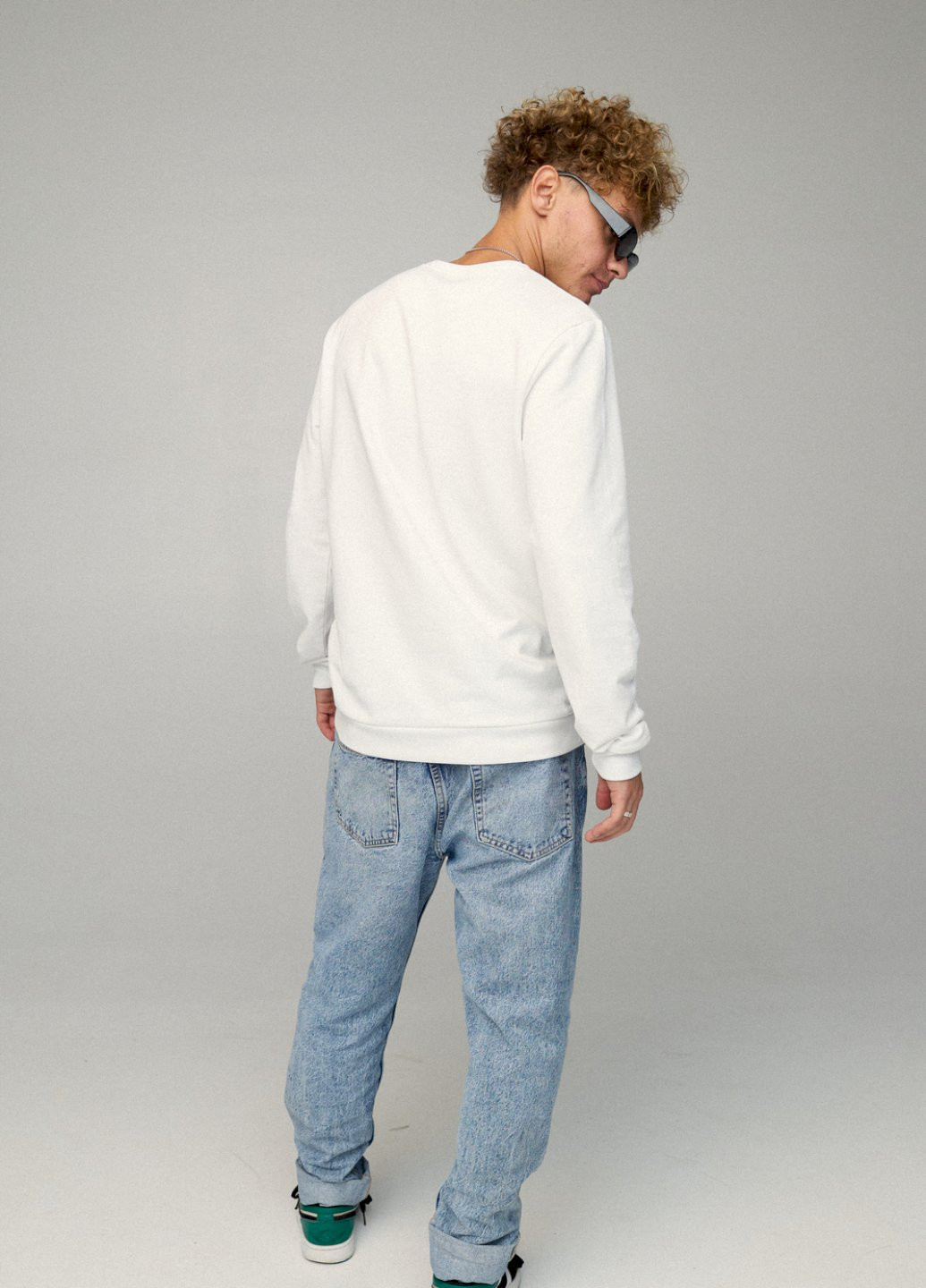 Білий свитшот мужской basic /no flis/ YAPPI малюнок (254557589)