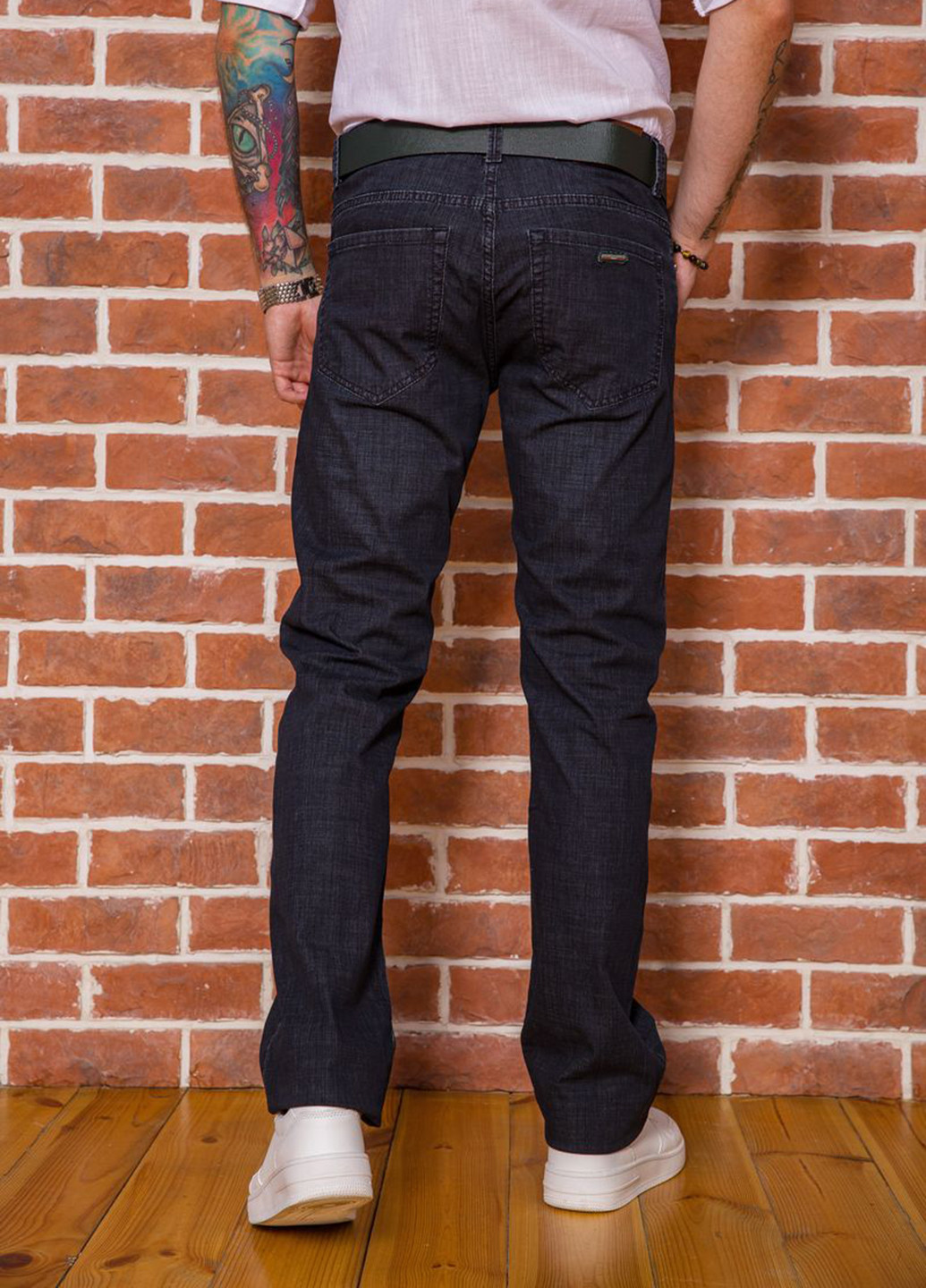 Графитовые демисезонные прямые джинсы Ager