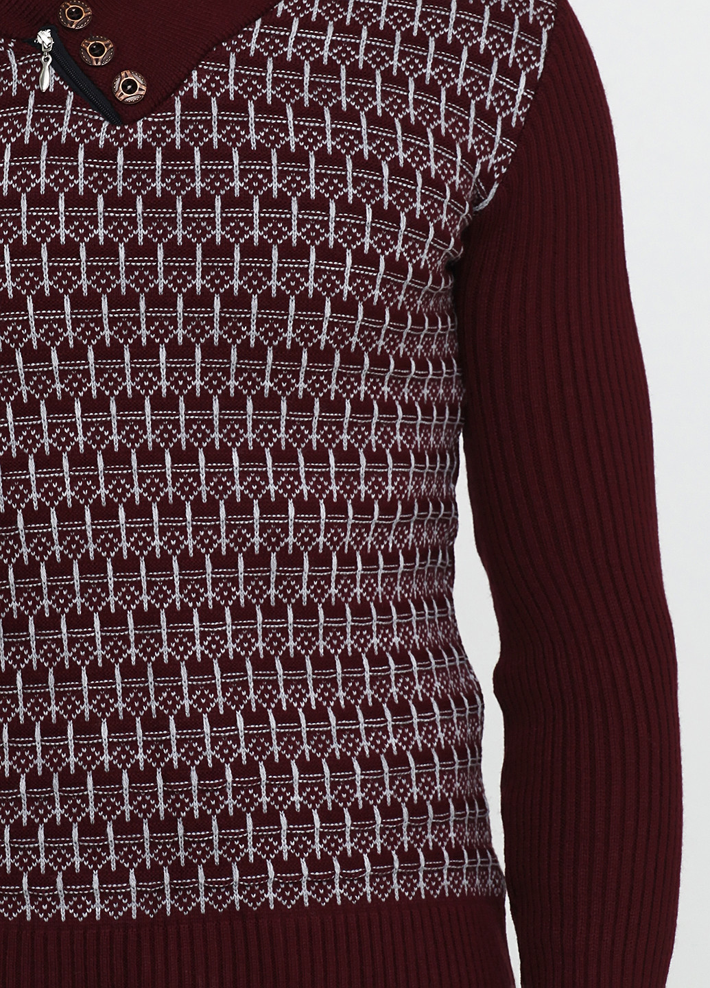 Темно-бордовый зимний пуловер пуловер BY KEVIN
