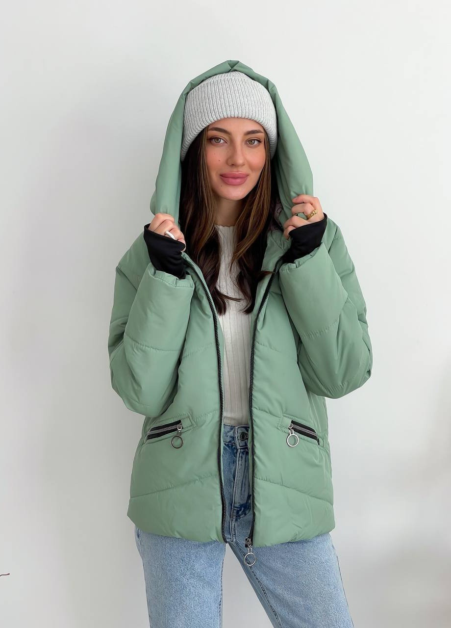 Зелена демісезонна куртка Moni&co