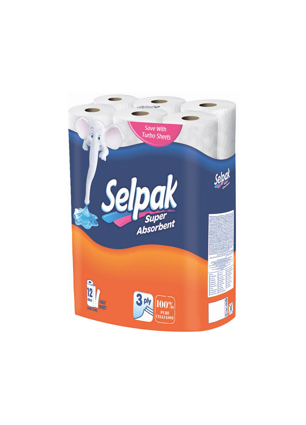 Кухонные полотенца 12 рулонов Selpak (199671245)