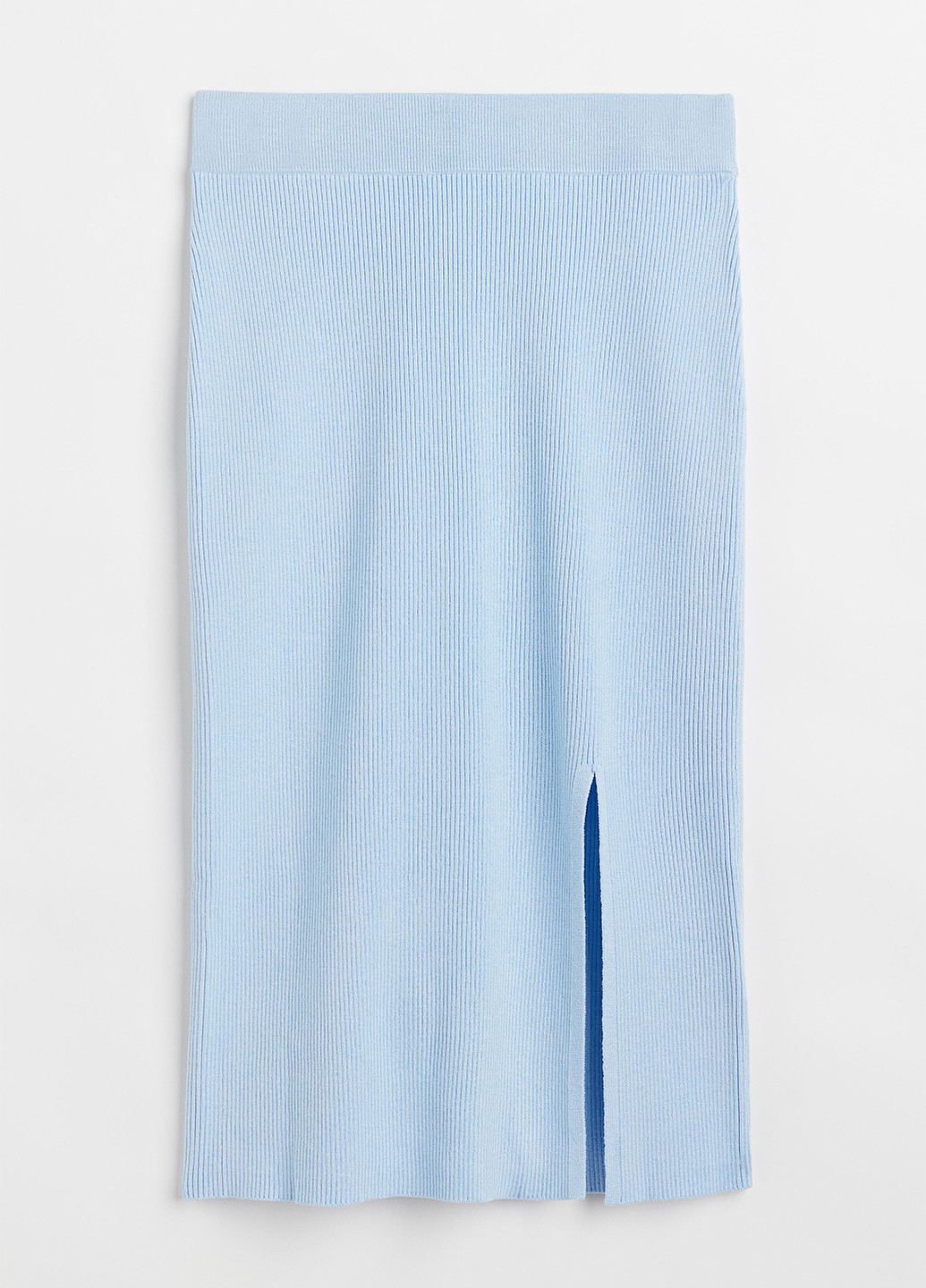 Светло-голубая кэжуал однотонная юбка H&M