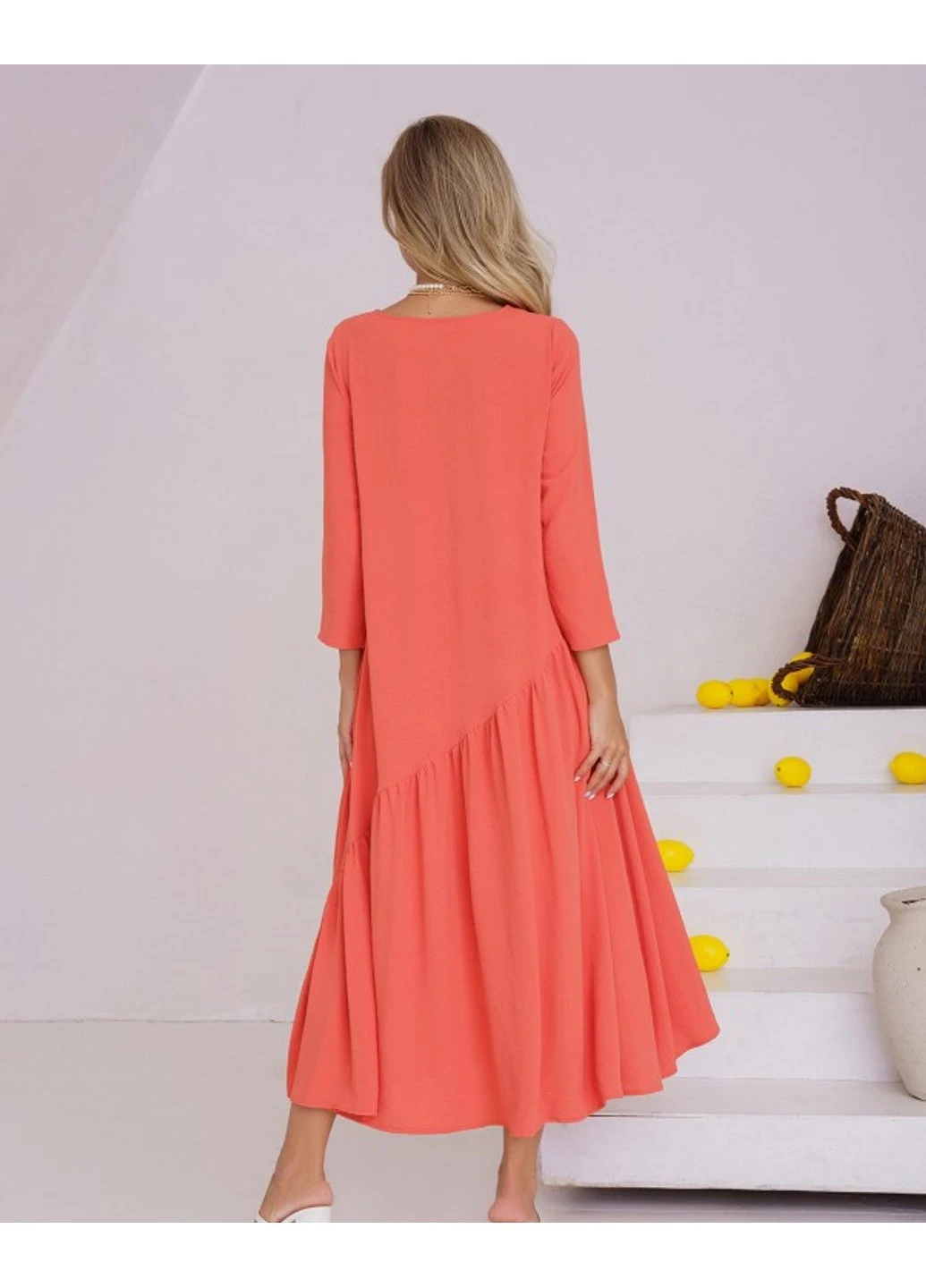 Коралова повсякденний сукня 13487 3xl зелений ISSA PLUS однотонна