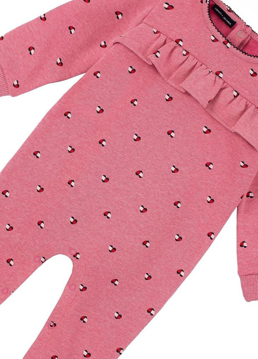 Рожевий демісезонний комплект (комбінезон, пов'язка) Tommy Hilfiger