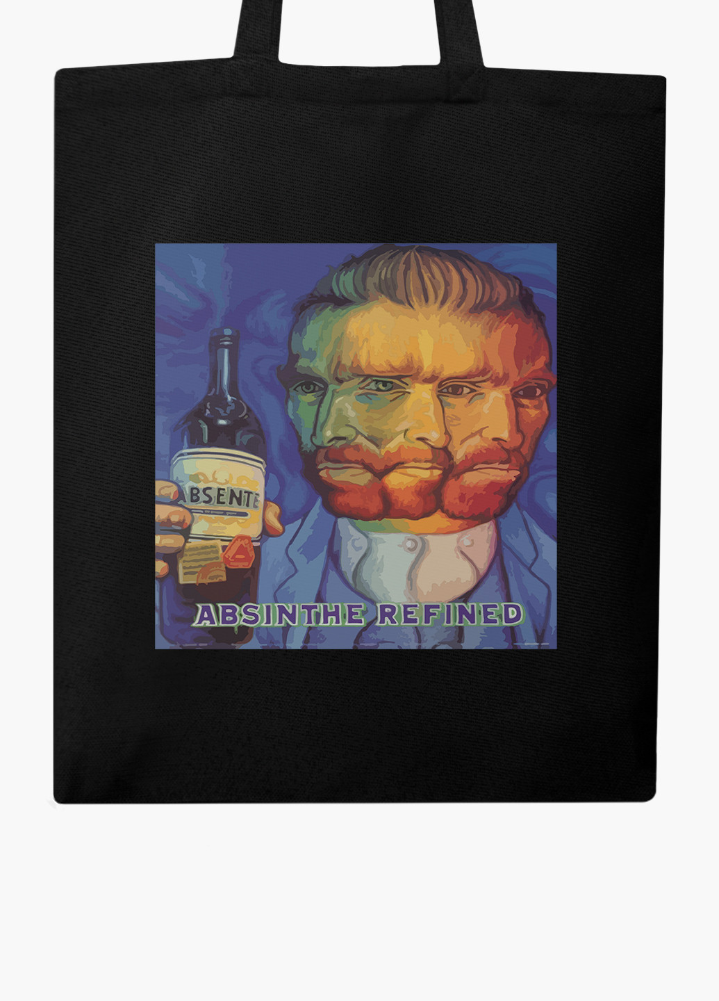 Эко сумка шоппер Винсент Ван Гог (van Gogh Absine the refined) (9227-2957-BK) MobiPrint (236265743)