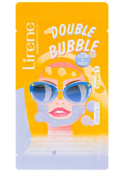 Глиняно-пузырьковая маска с витамином С Double Bubble Lirene (250116741)