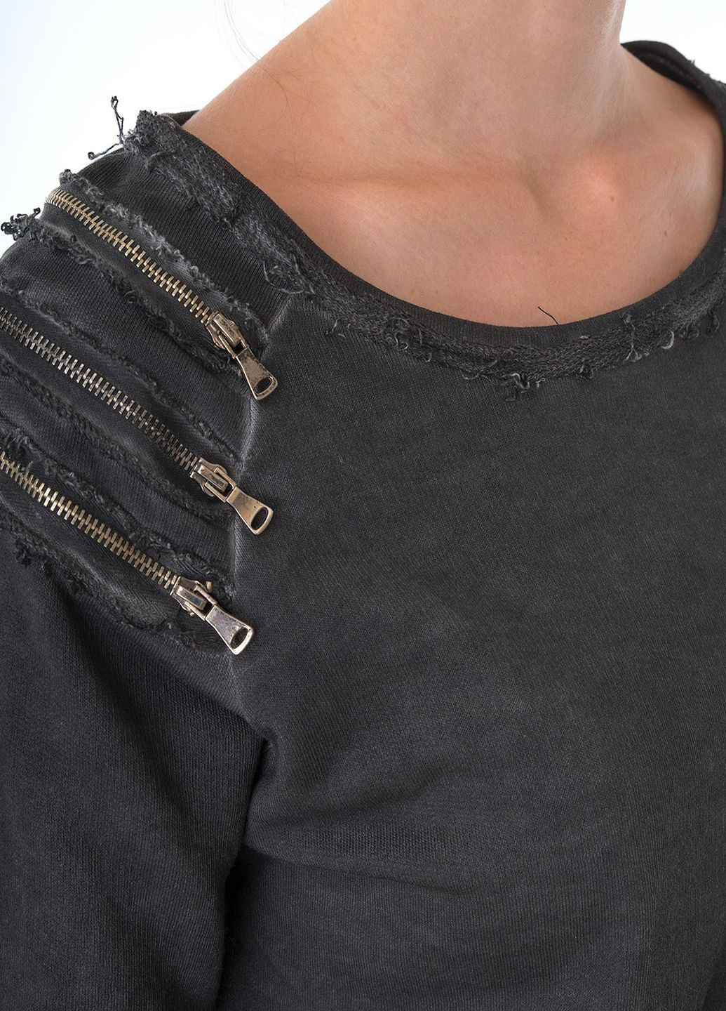 Сірий світшот Please однотонний (241230902)