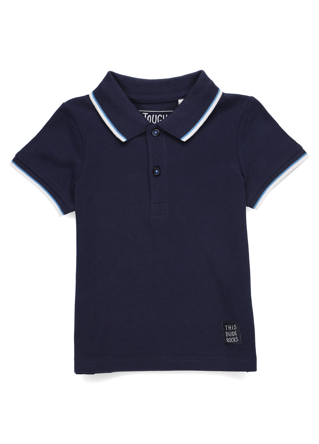 Темно-синяя детская футболка-поло для мальчика C&A однотонная