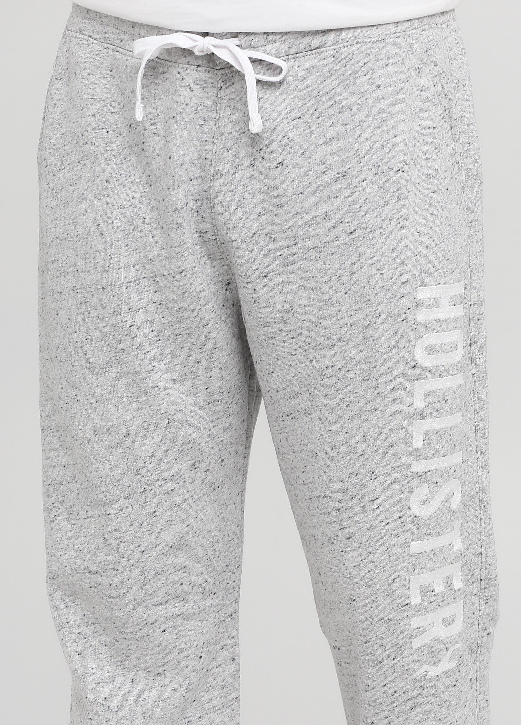 Светло-серые спортивные демисезонные прямые брюки Hollister