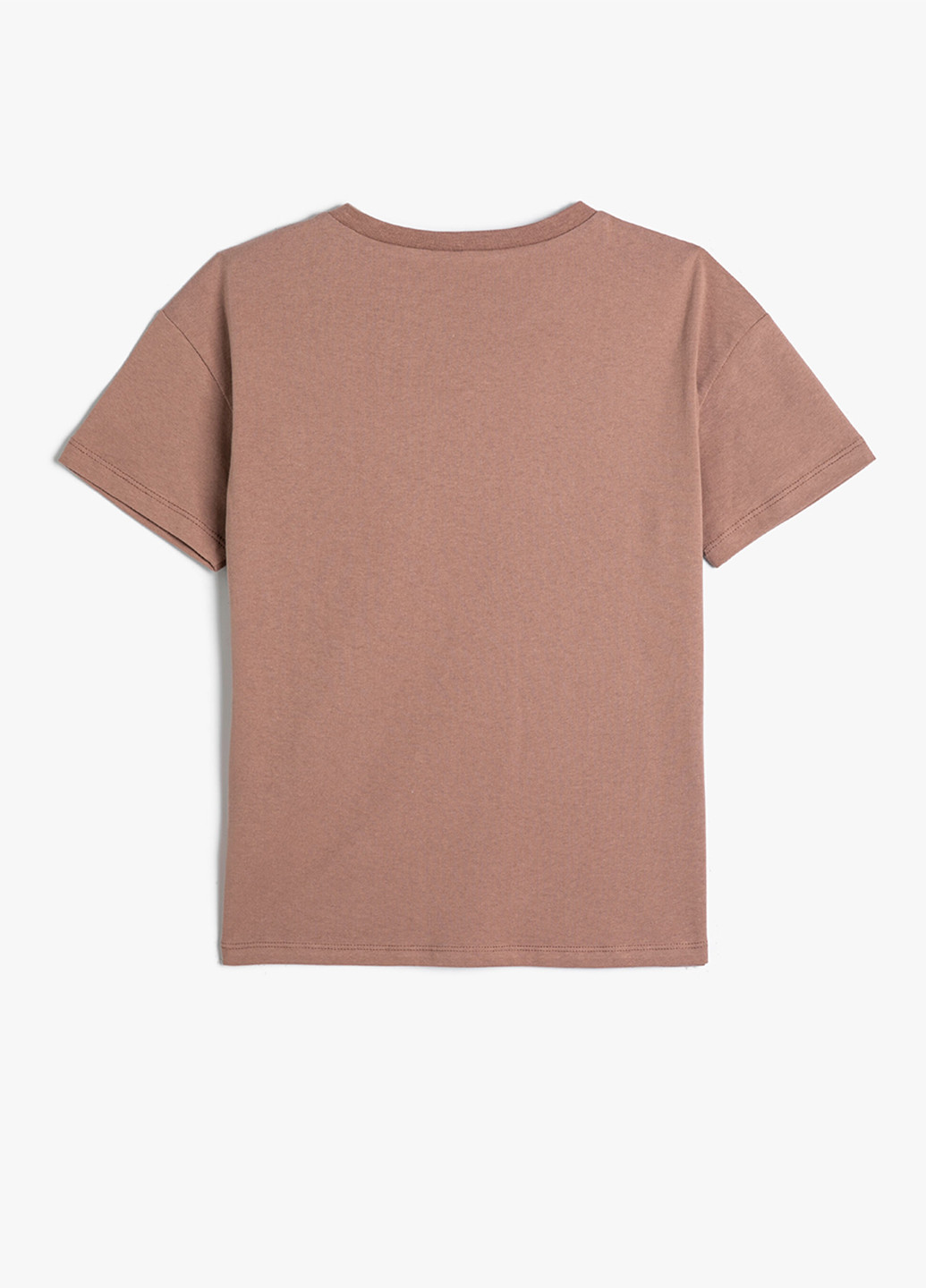 Розово-коричневая летняя футболка KOTON