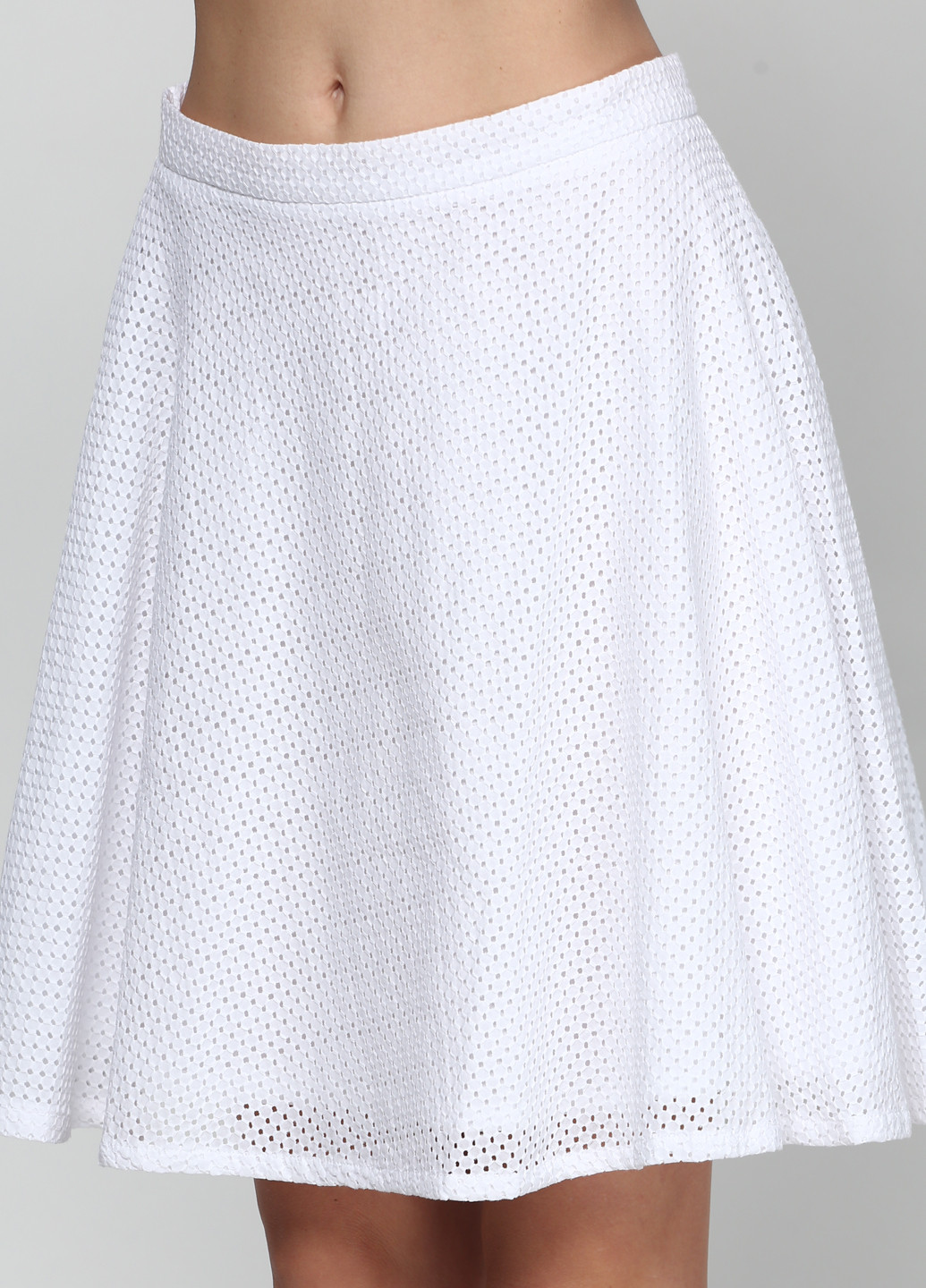 Белая кэжуал однотонная юбка la redoute мини