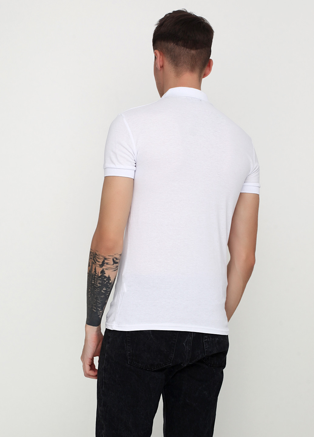 Белая футболка-поло для мужчин LEXSUS с логотипом