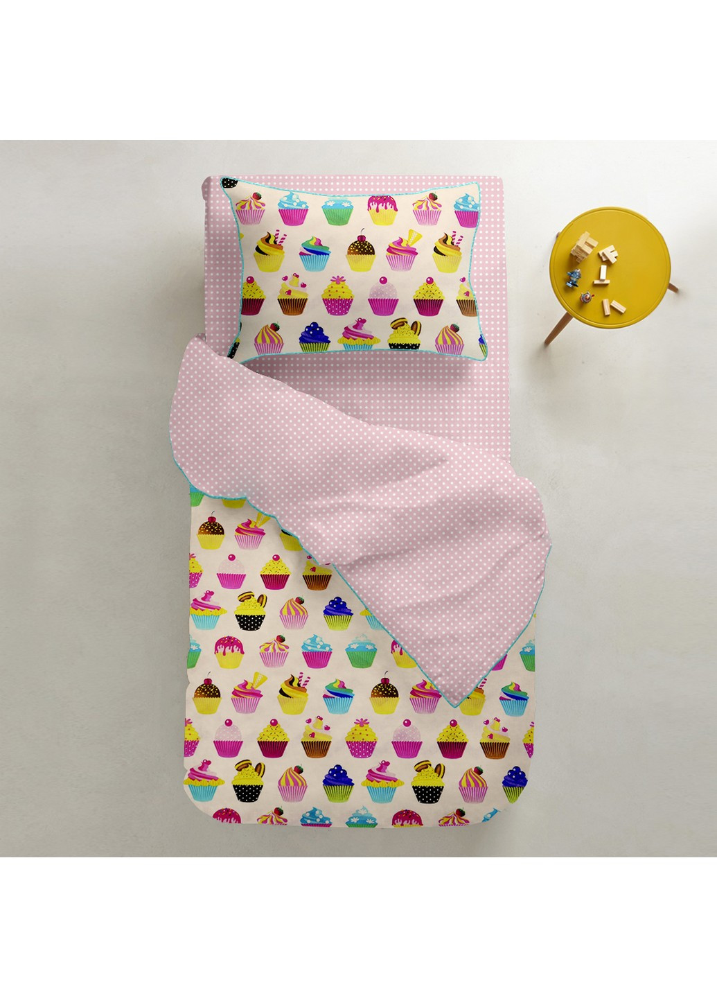 Простыни полуторные набор BEIGE / DOTS ROSE 155х240 см (2 шт) Cosas (250459885)