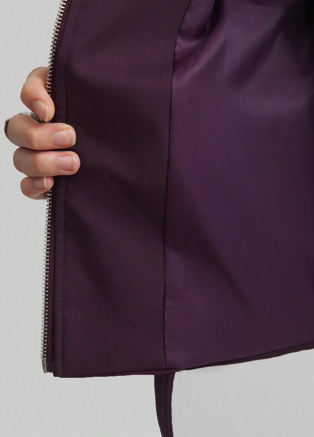 Темно-фиолетовая демисезонная куртка куртка-пальто SHEIN