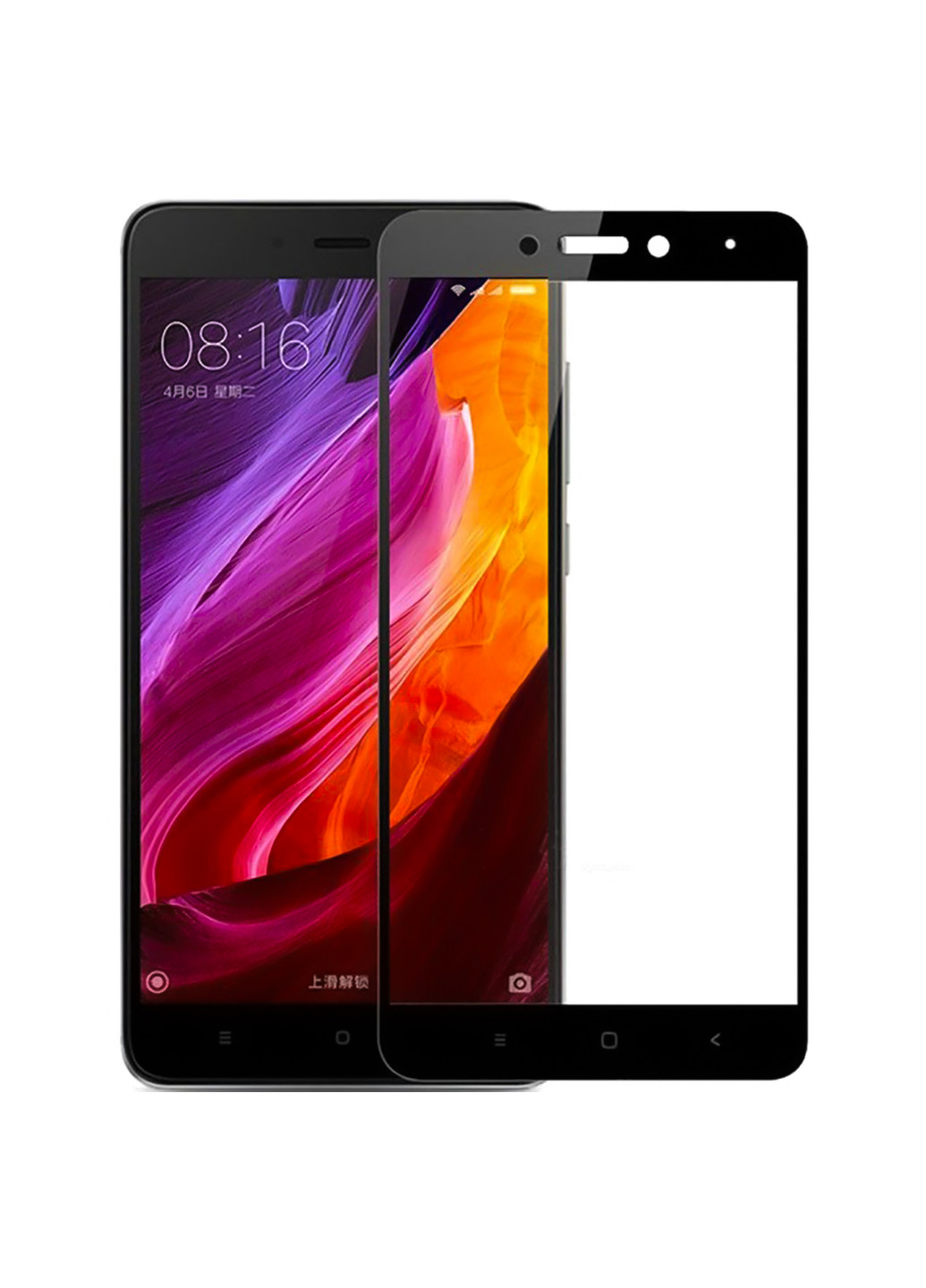 Защитное стекло с рамкой для Xiaomi Redmi Note 4X (black) CAA (242228750)