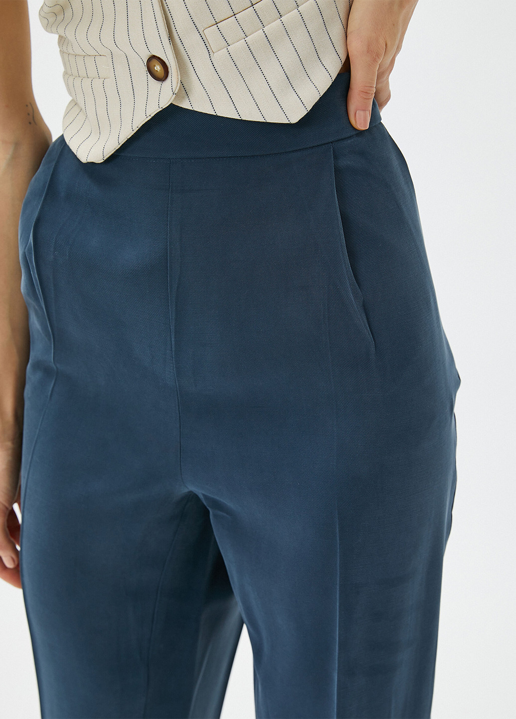 Синие кэжуал летние прямые брюки KOTON